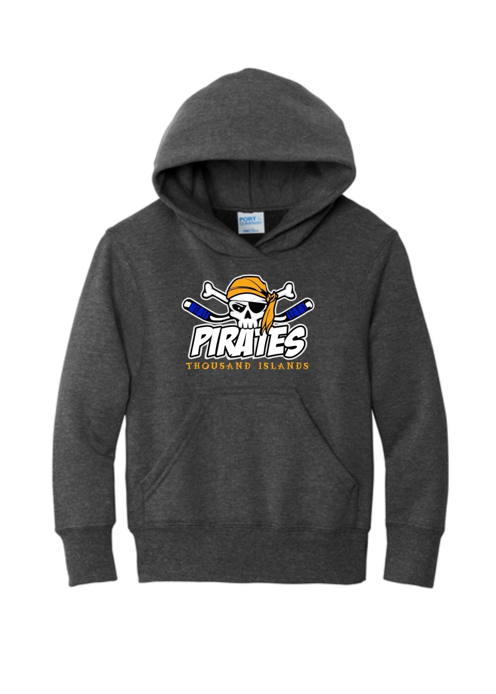 T.I Hockey Port & Company® Youth Core Fleece Pullover Hooded Sweatshirt PC90YH