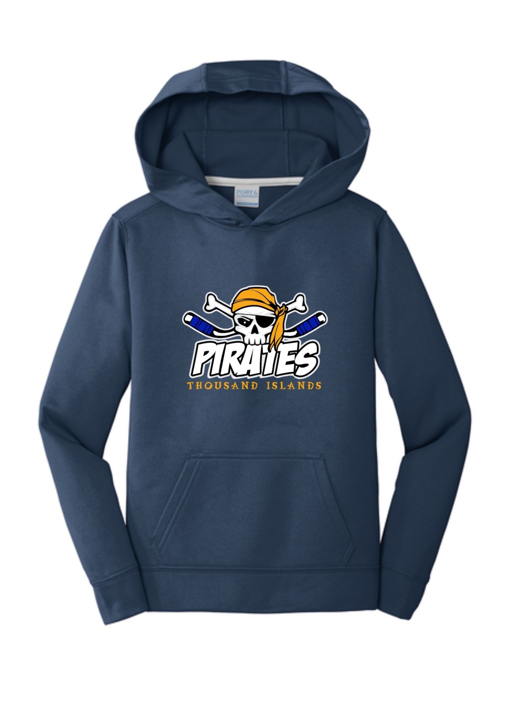 T.I Hockey Port & Company® Performance Fleece Pullover Hooded Sweatshirt Youth (PC590YH)