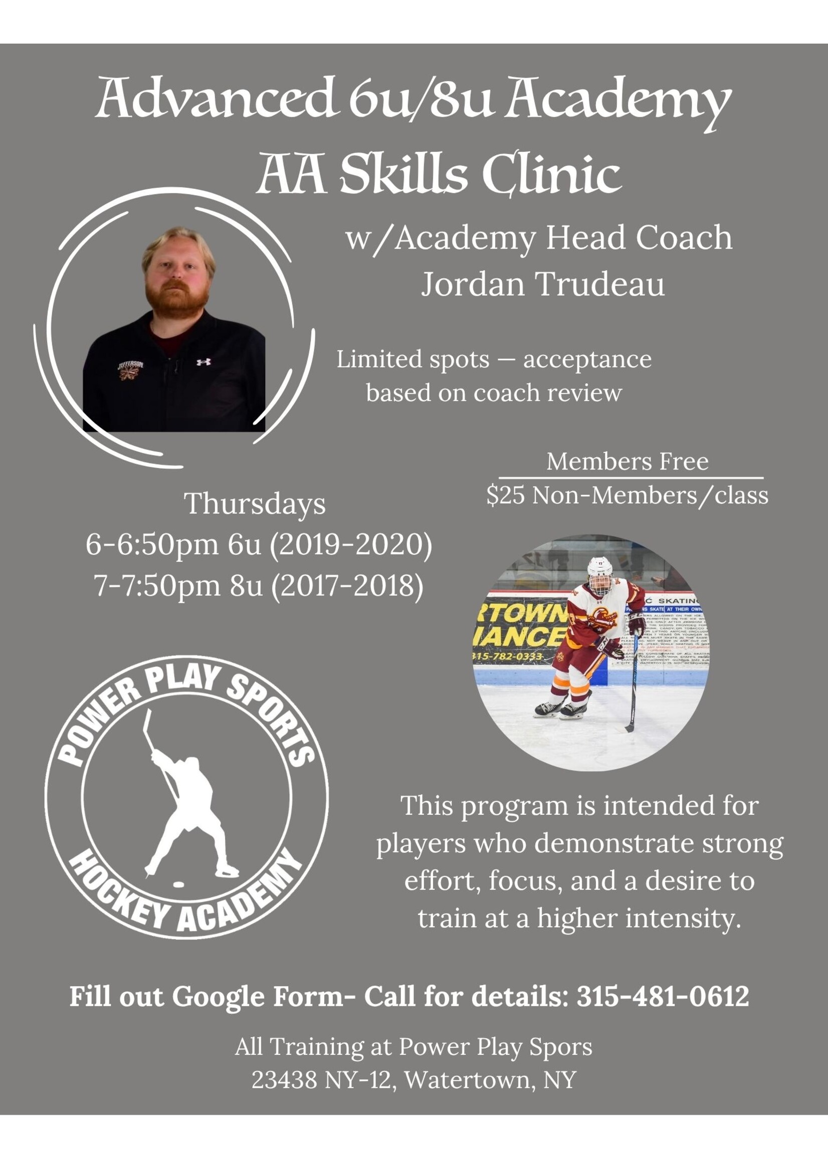 Thursday Night AA Skills Clinic-6u/8u
