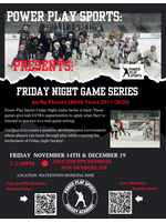 Friday Night Game Series 6u/8u  Nov & Dec