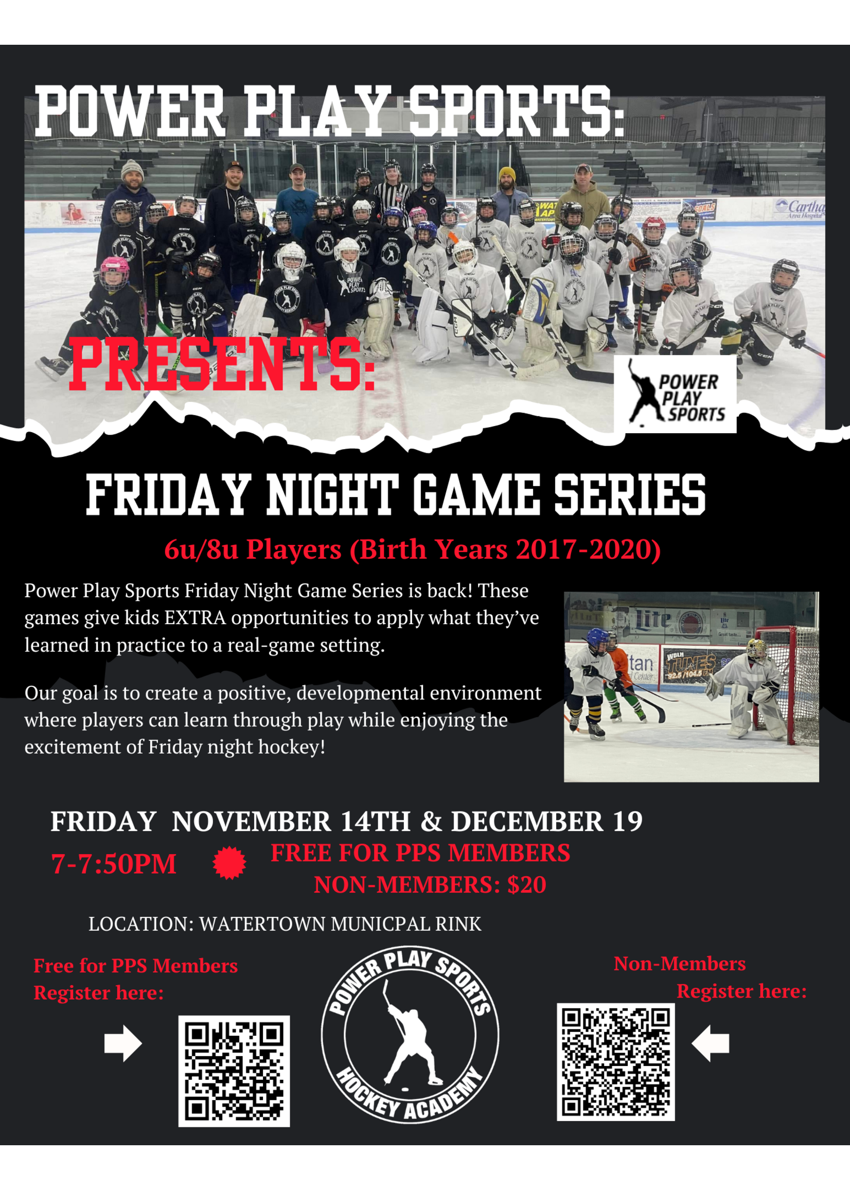 Friday Night Game Series 6u/8u  Nov & Dec
