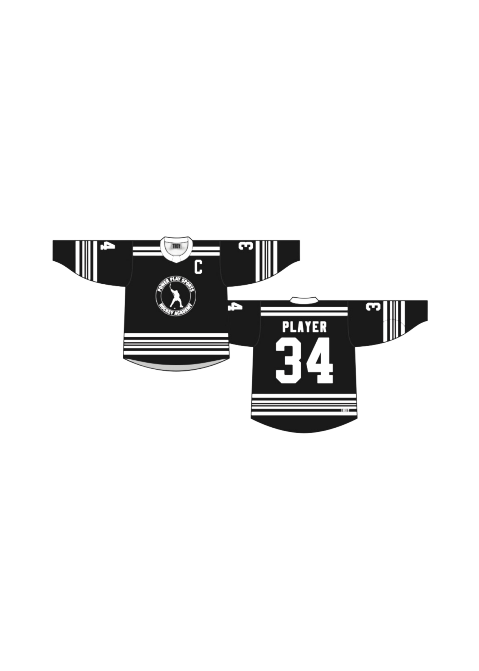 Power Play Sports Custom Jersey - Black