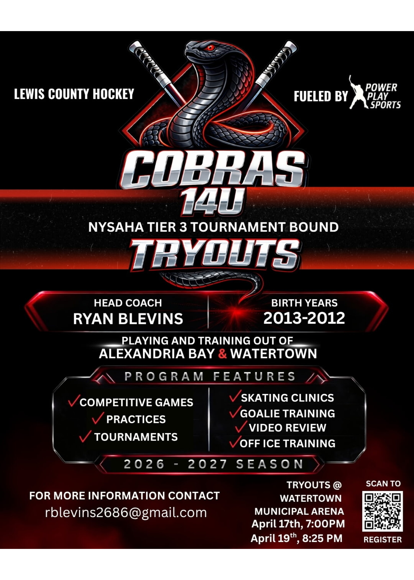 Cobras 14u Tier 3 Tournament Bound Team Tryouts