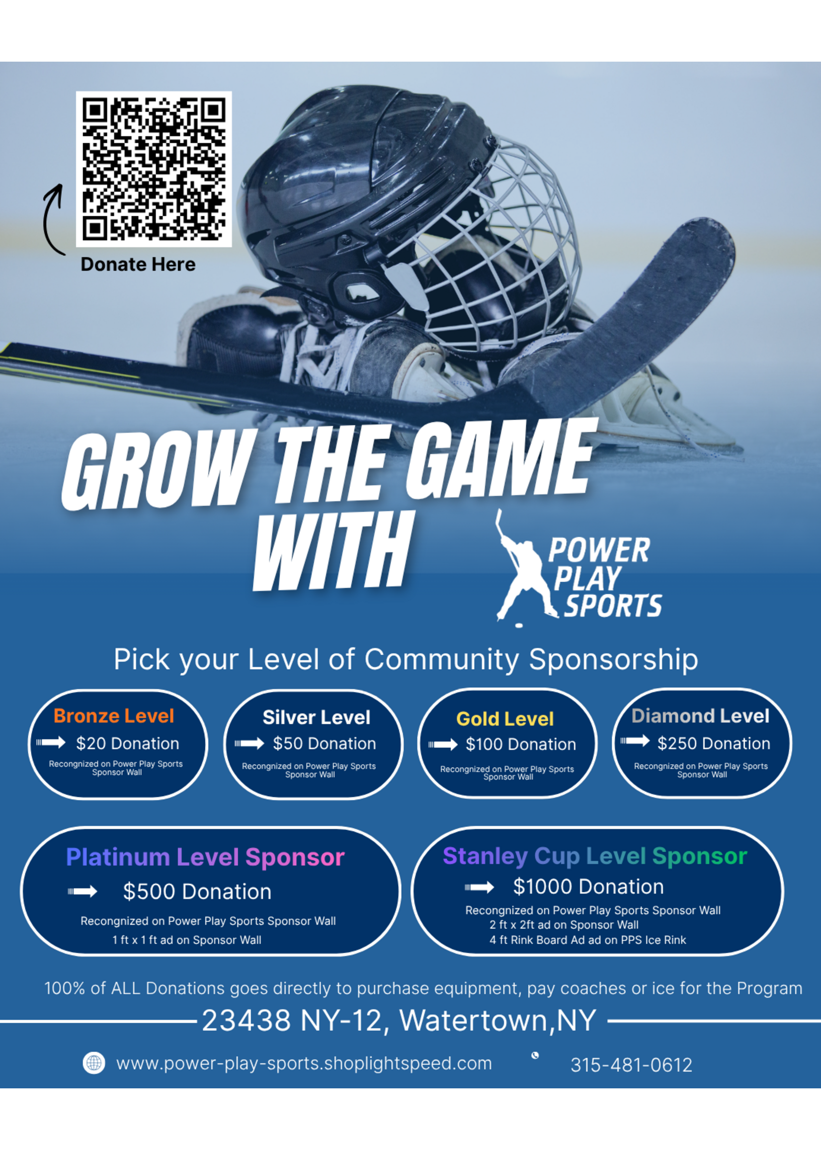 Donate: Grow the Game with Power Play Sports