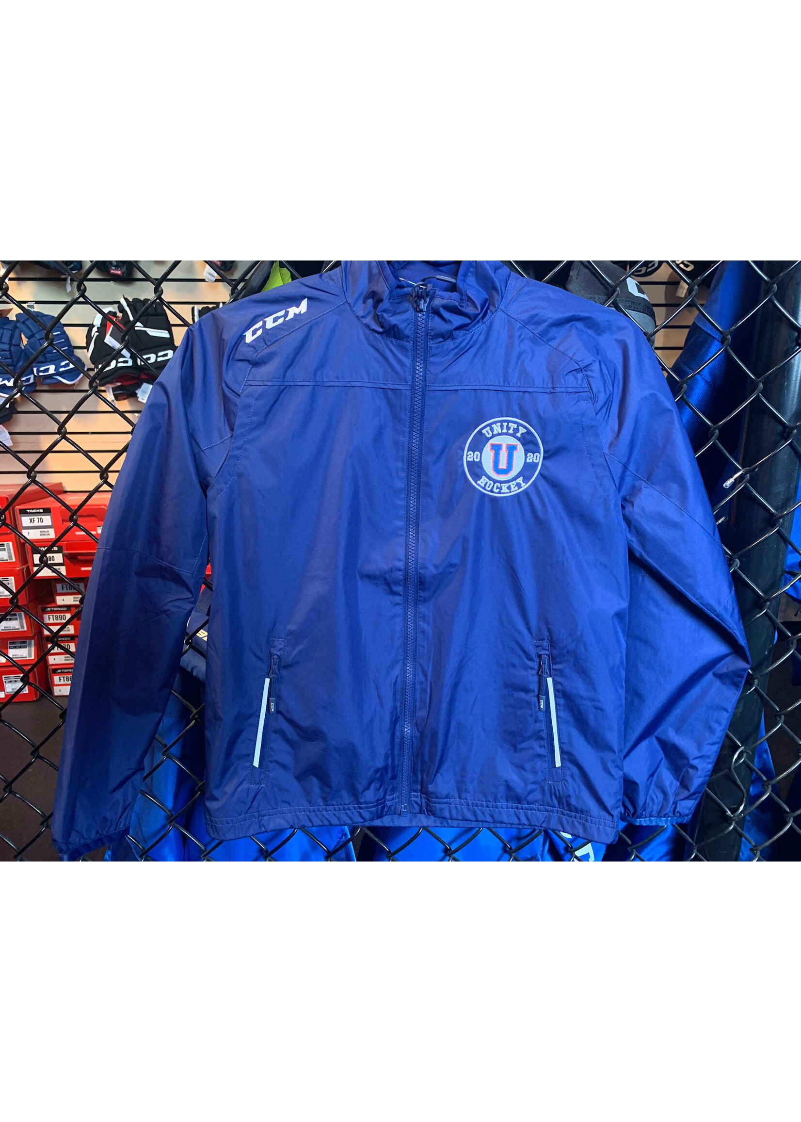 CCM OLD BLUE JACKET W/UNITY CIRCLE LOGO YT MEDIUM