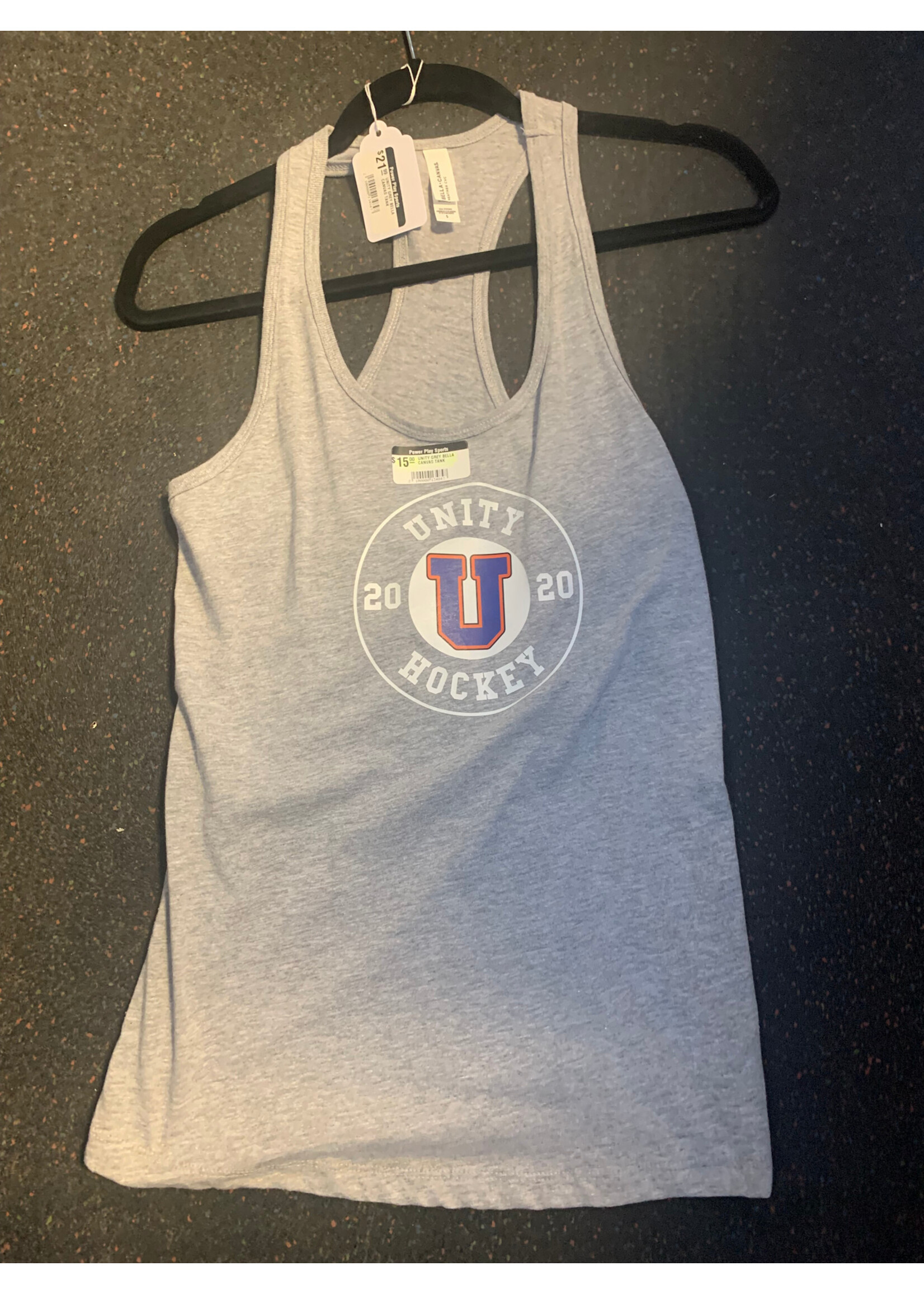 UNITY GREY BELLA CANVAS TANK-size small