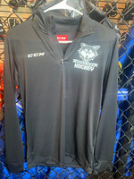 CCM 1/4 Zip Long Sleeve Mens Black AS