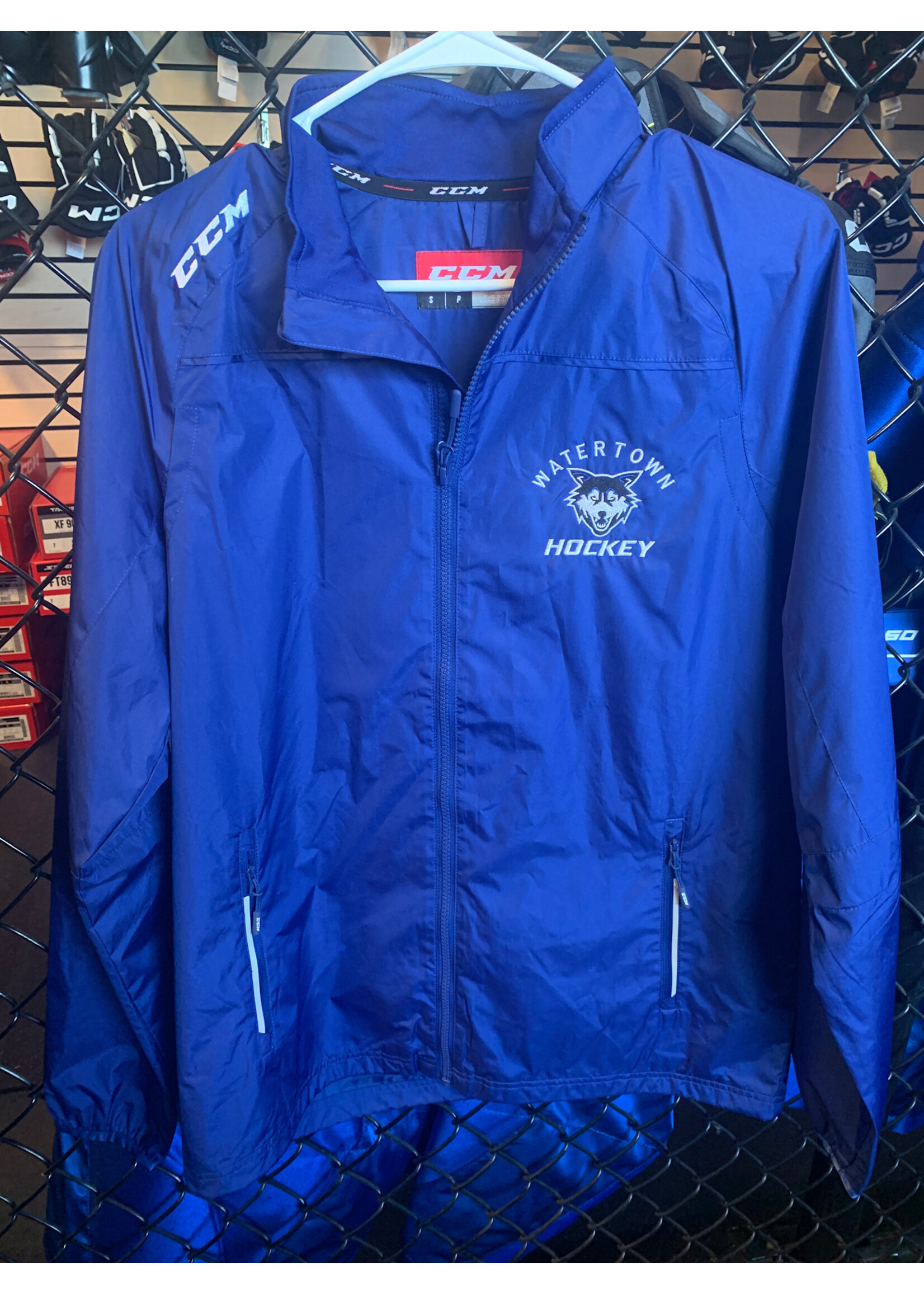 CCM OLD BLUE JACKET MENS SMALL WATERTOWN HOCKEY