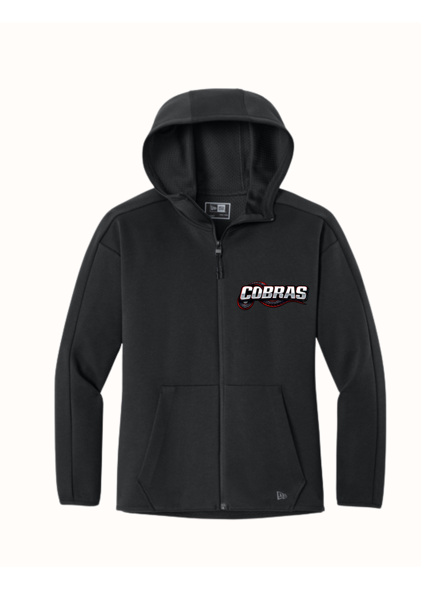 Cobras-New Era® Women’s Double Back Full-Zip Hoodie (LNEA566) Black