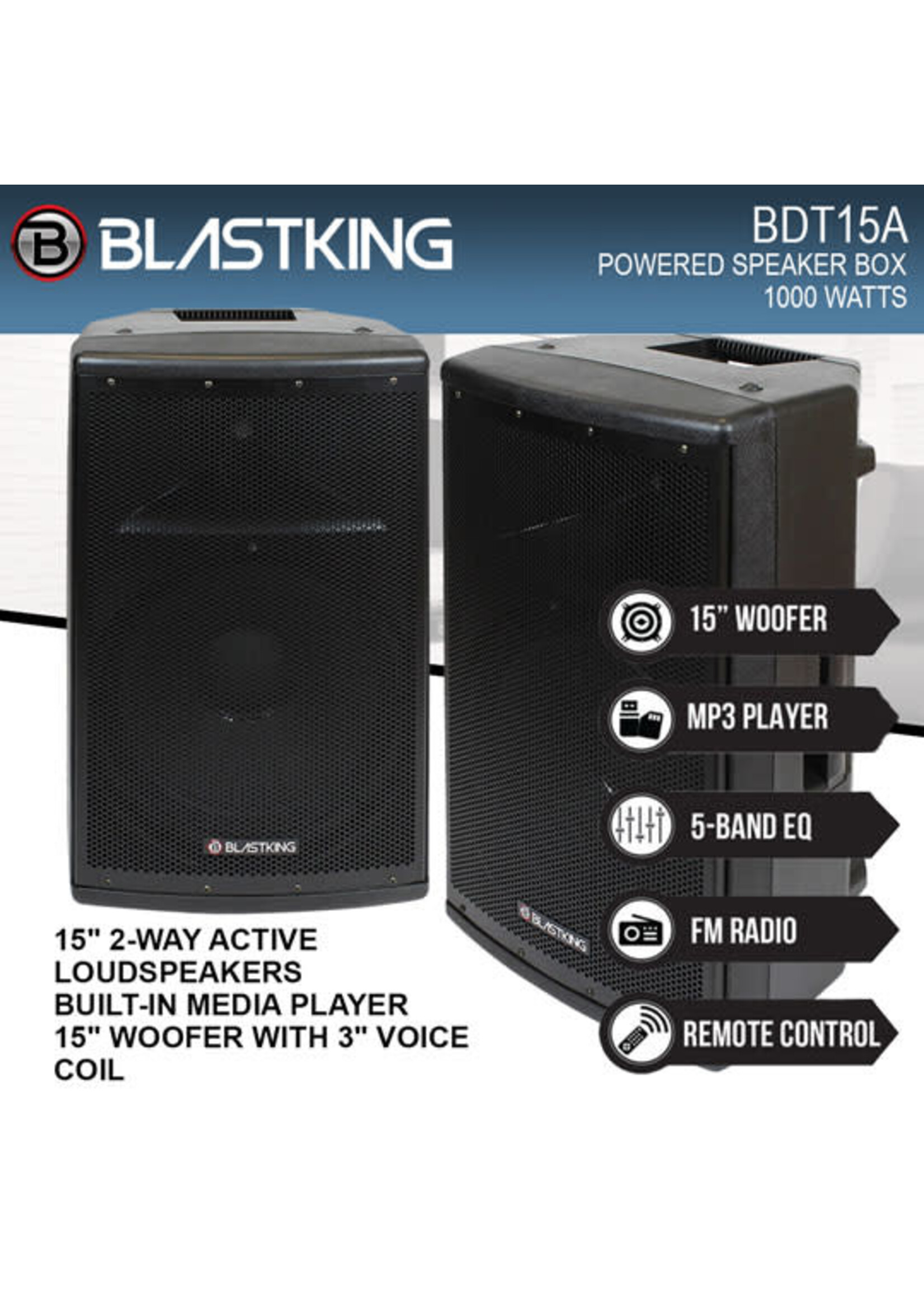 BDT15A BLASTING POWERED SPEAKER