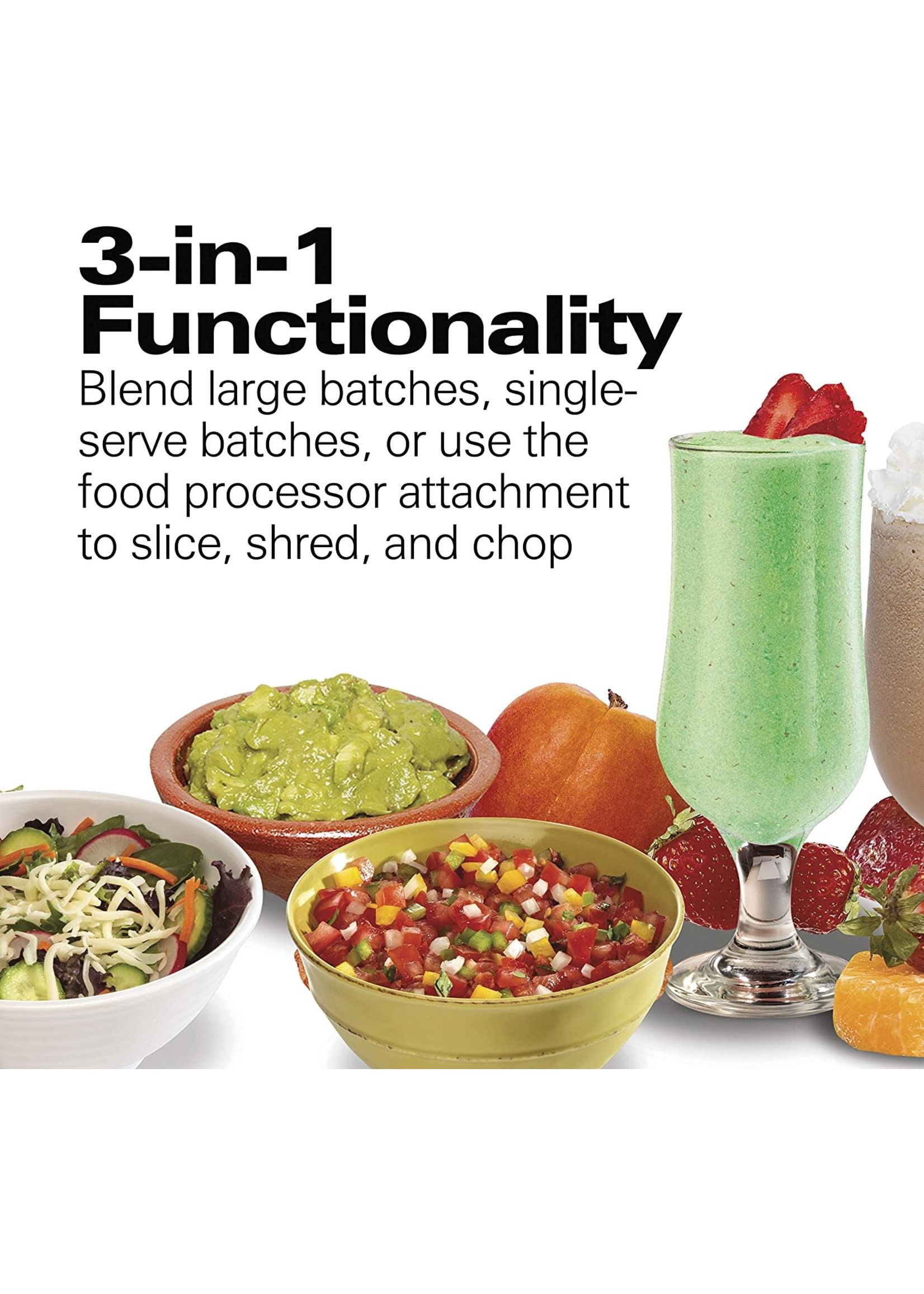 HAMILTON BEACH 3-IN-1 MULTI-FUNCTIONAL BLENDER 58163