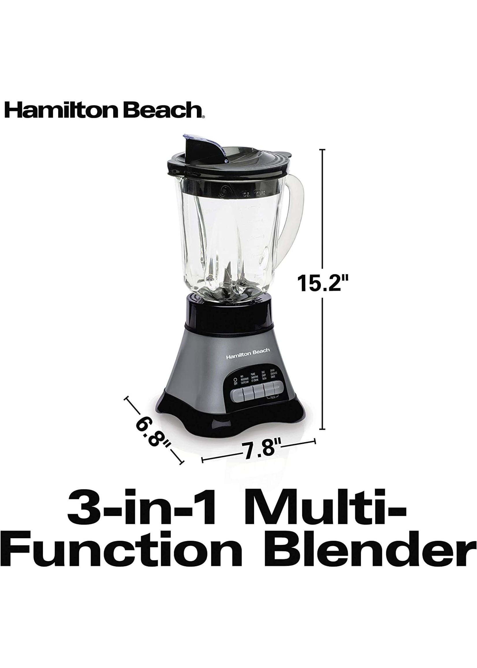 HAMILTON BEACH 3-IN-1 MULTI-FUNCTIONAL BLENDER 58163