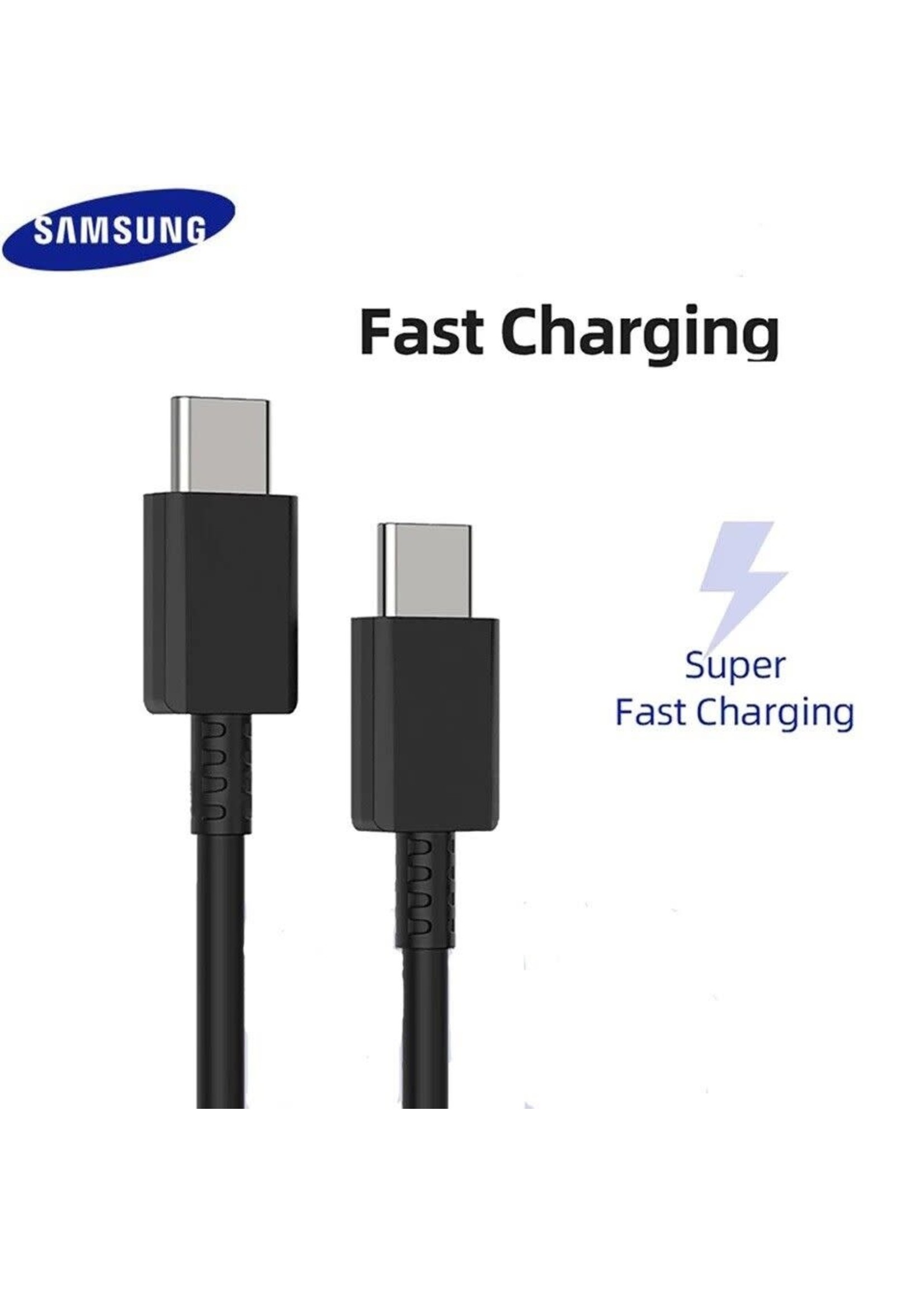 ORIGINAL SAMSUNG TYPE C TO TYPE C SUPER FAST CAHRGING CABLE (BLACK)