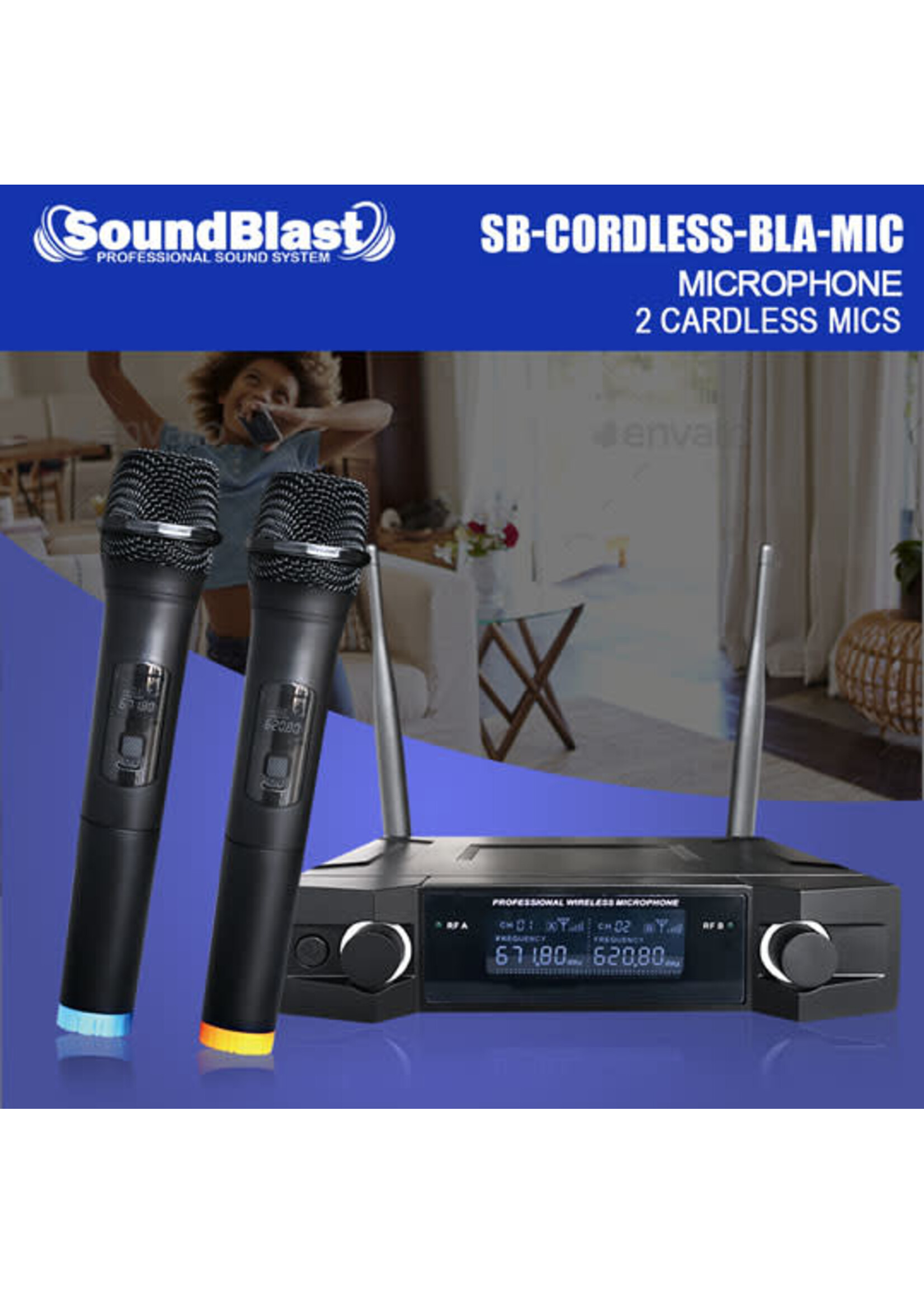 SB-CORDLESS BLA SOUND BL;AST MIC--LONG RANGE -- BLA BLA