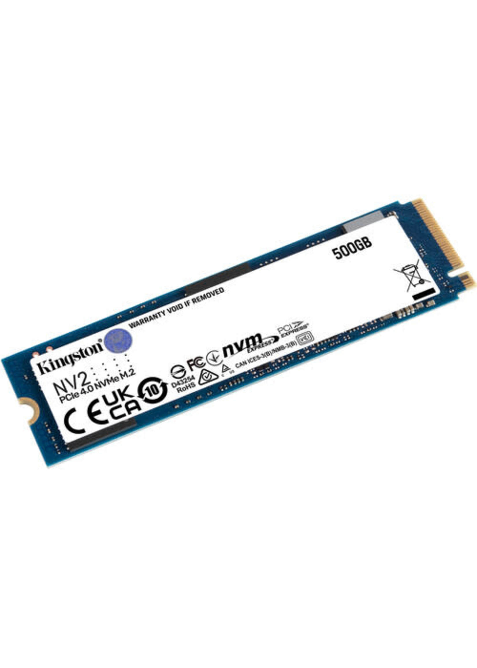 Kingston NV2 - SSD - 500 GB - internal - M.2 2280 - PCIe 4.0 x4 (NVMe) HARDDRIVE