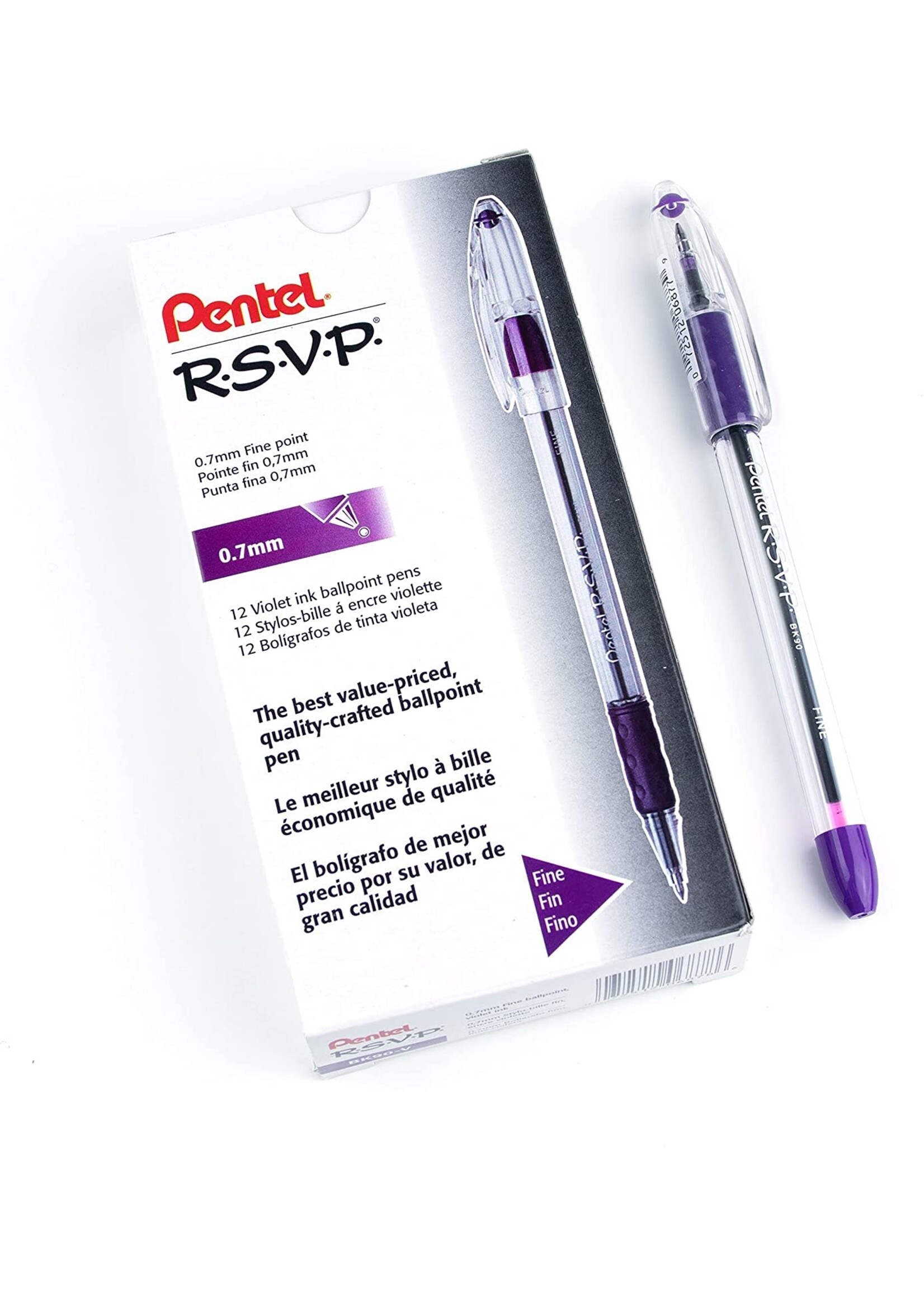 PENTEL RSVP PURPLE FINE PEN