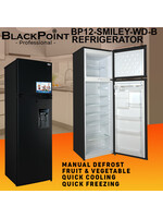 BP12-SMILEY-WD-B FROST BLACKPOINT FRIDGE--FROST-- WATER DISP -- SMILEY -- BLACK