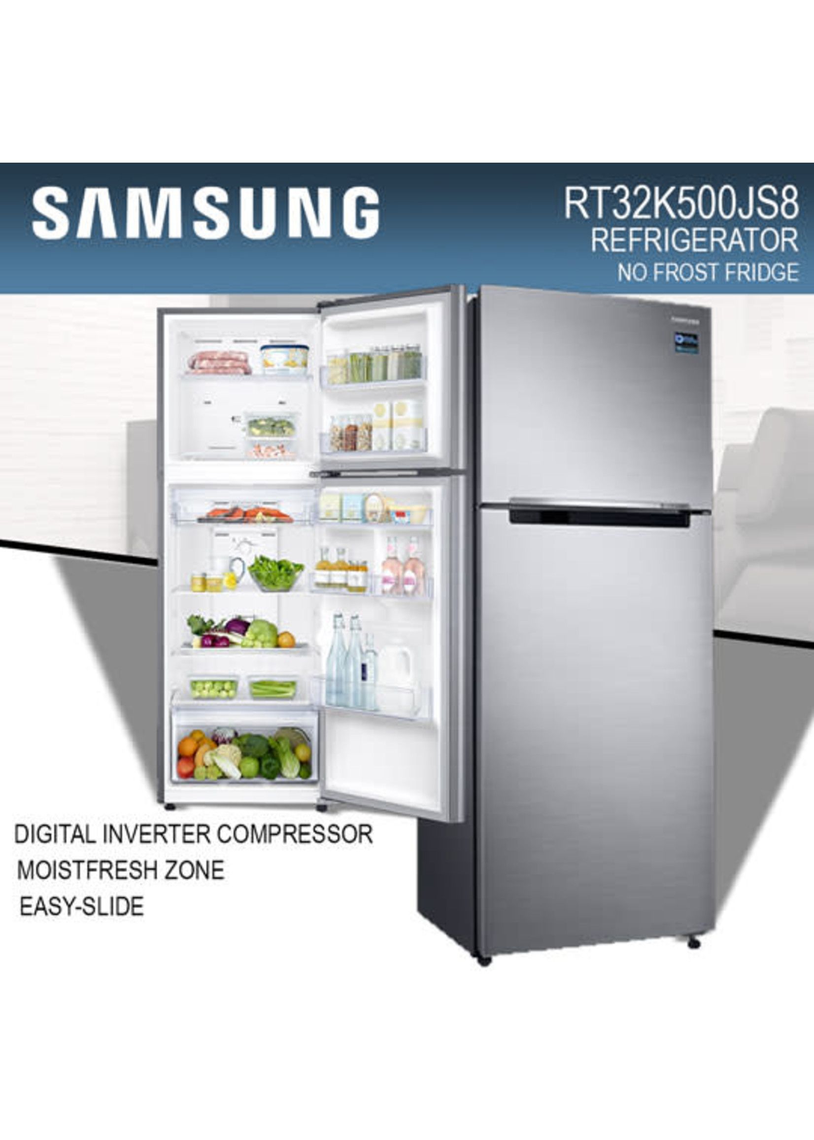 Samsung RT32K/A500JSL SAMSUNG INVERTER / TITANIUM REFRIGERATOR-- INOX