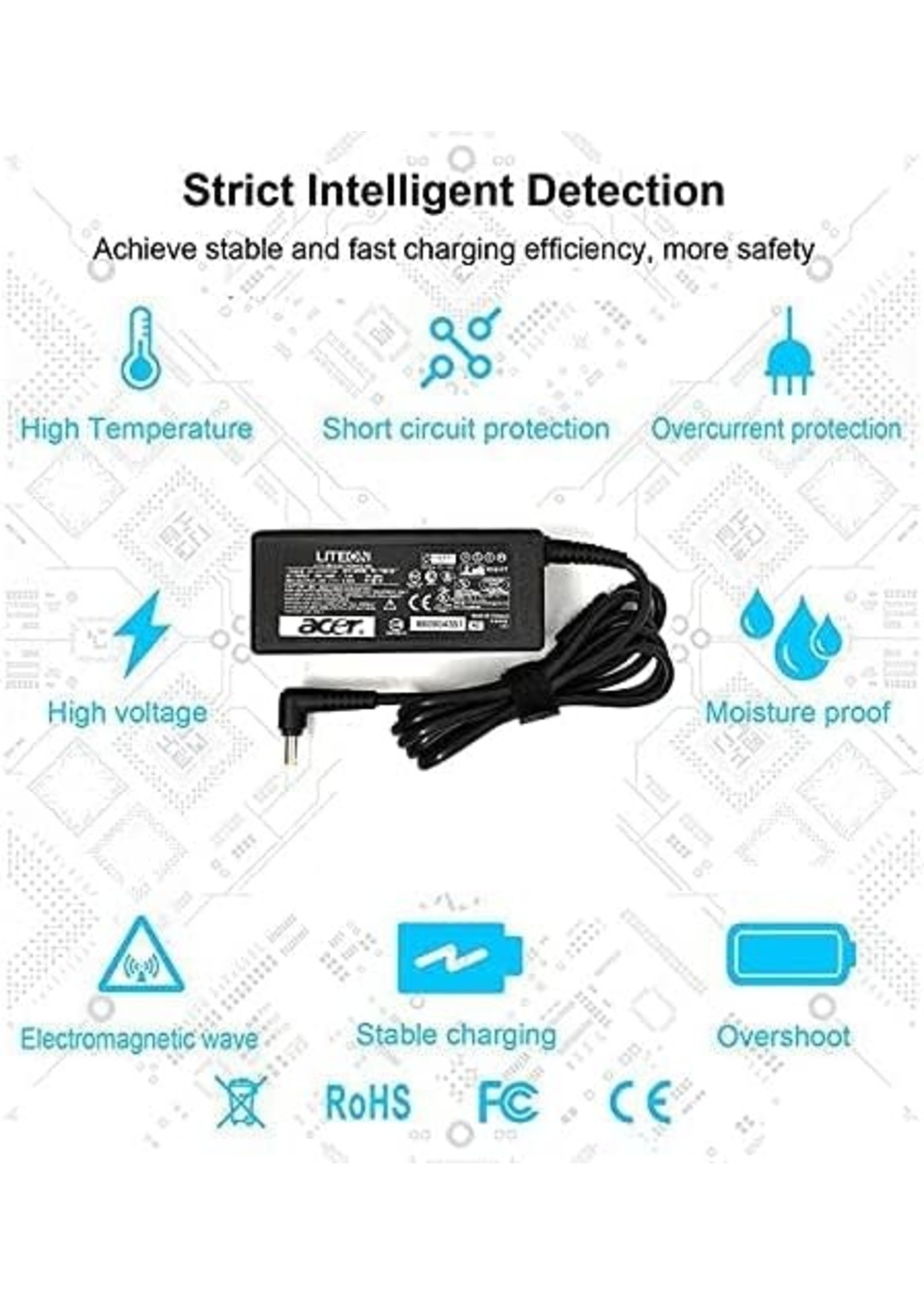 ACER SK-AC ACER LAPTOP CHARGER OUT 19V 3.42A DC SIZE 5.5*1.7