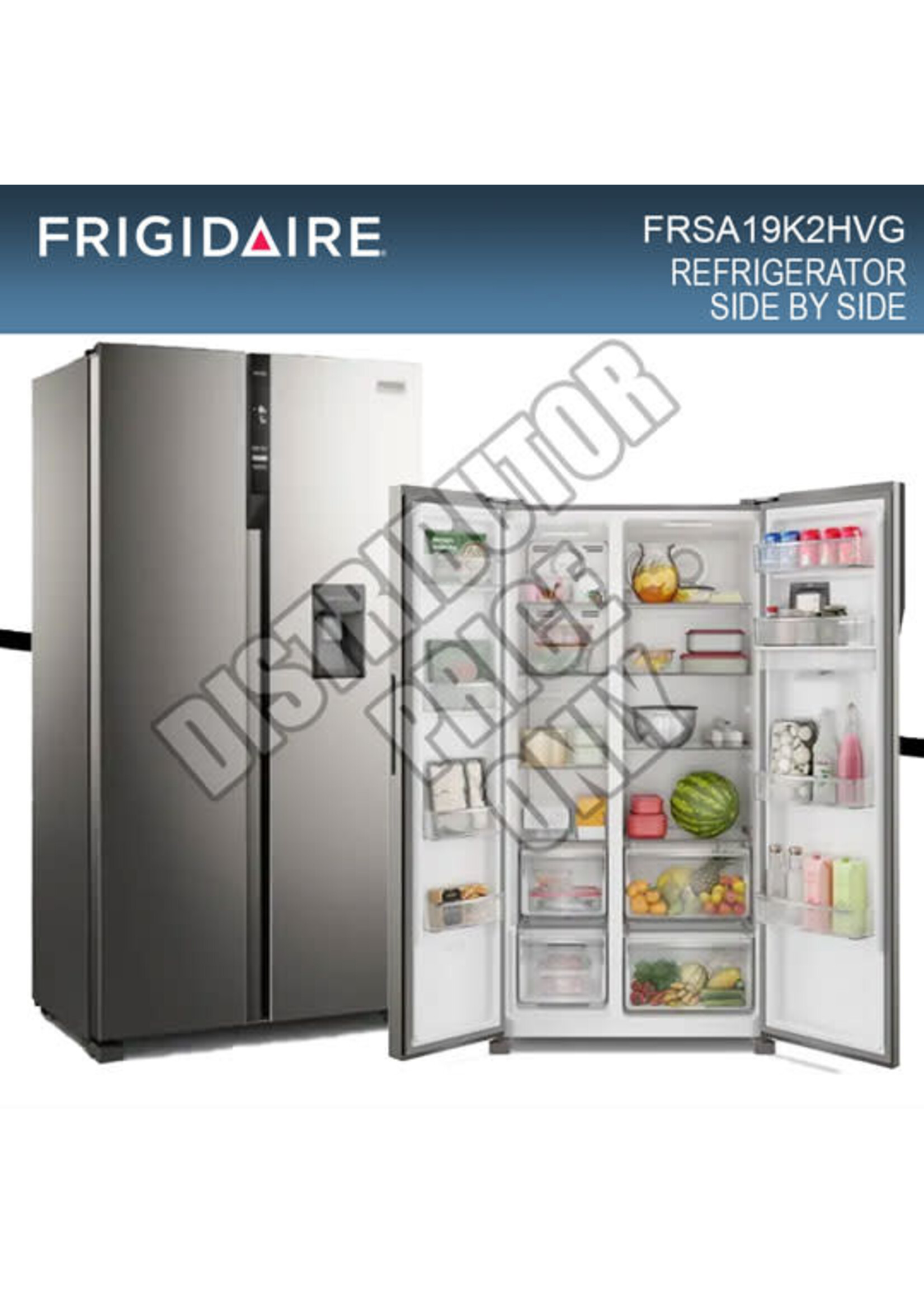 FRIGIDAIRE FRSA19K2HVG FRIGIDAIRE REFRIGERATOR SIL ENERGY EFFICIENT-SIDE NO FROST FRIDGE