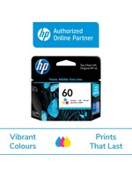 Hp HP 60 - 4 ml - color (cyan, magenta, yellow) - original - ink cartridge - for Deskjet F2430, F4213, F4435, F4580; ENVY 100 D410, 11X D411, 12X; Photosmart C4740, D110