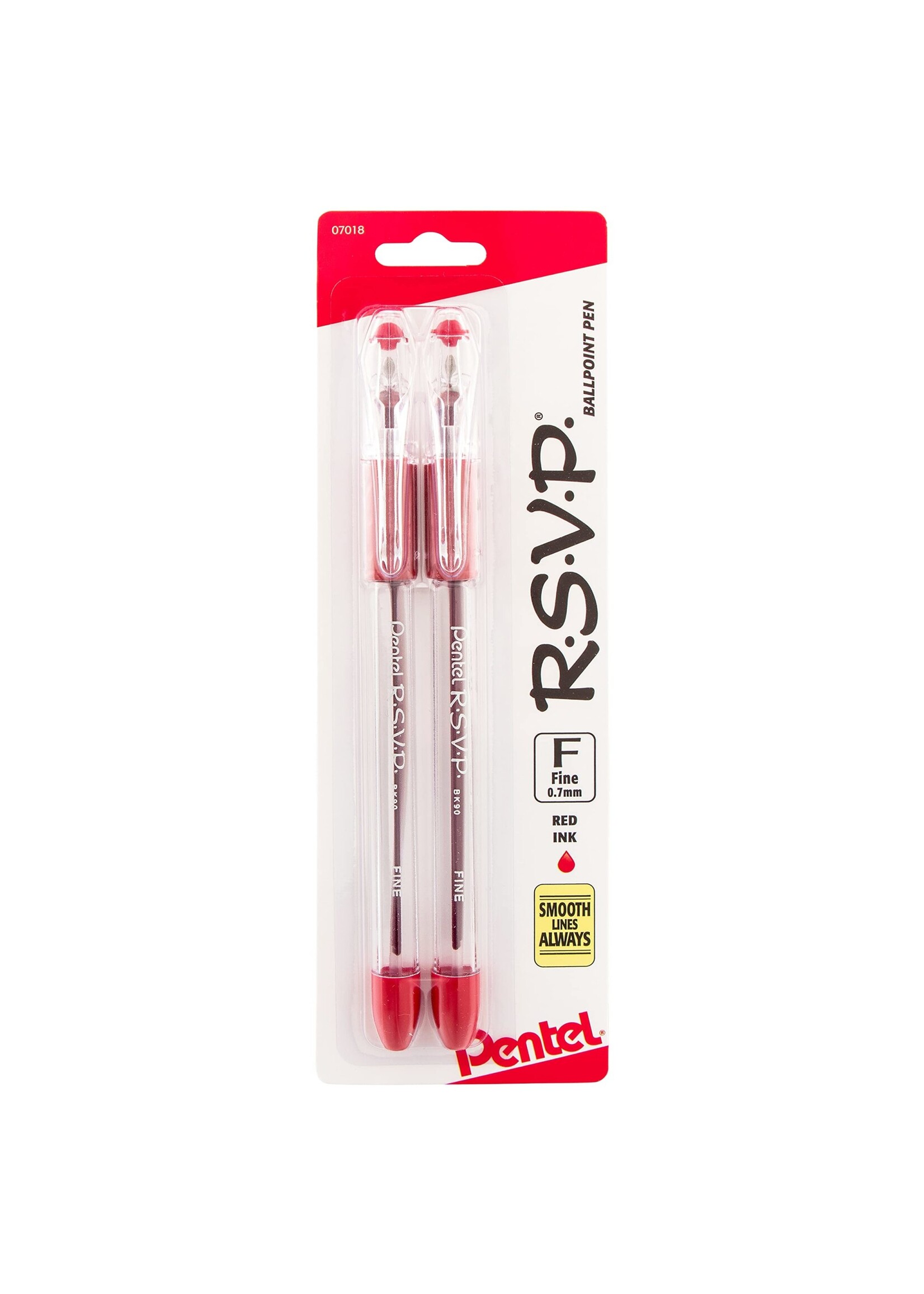 PENTEL RSVP RED FINE PEN