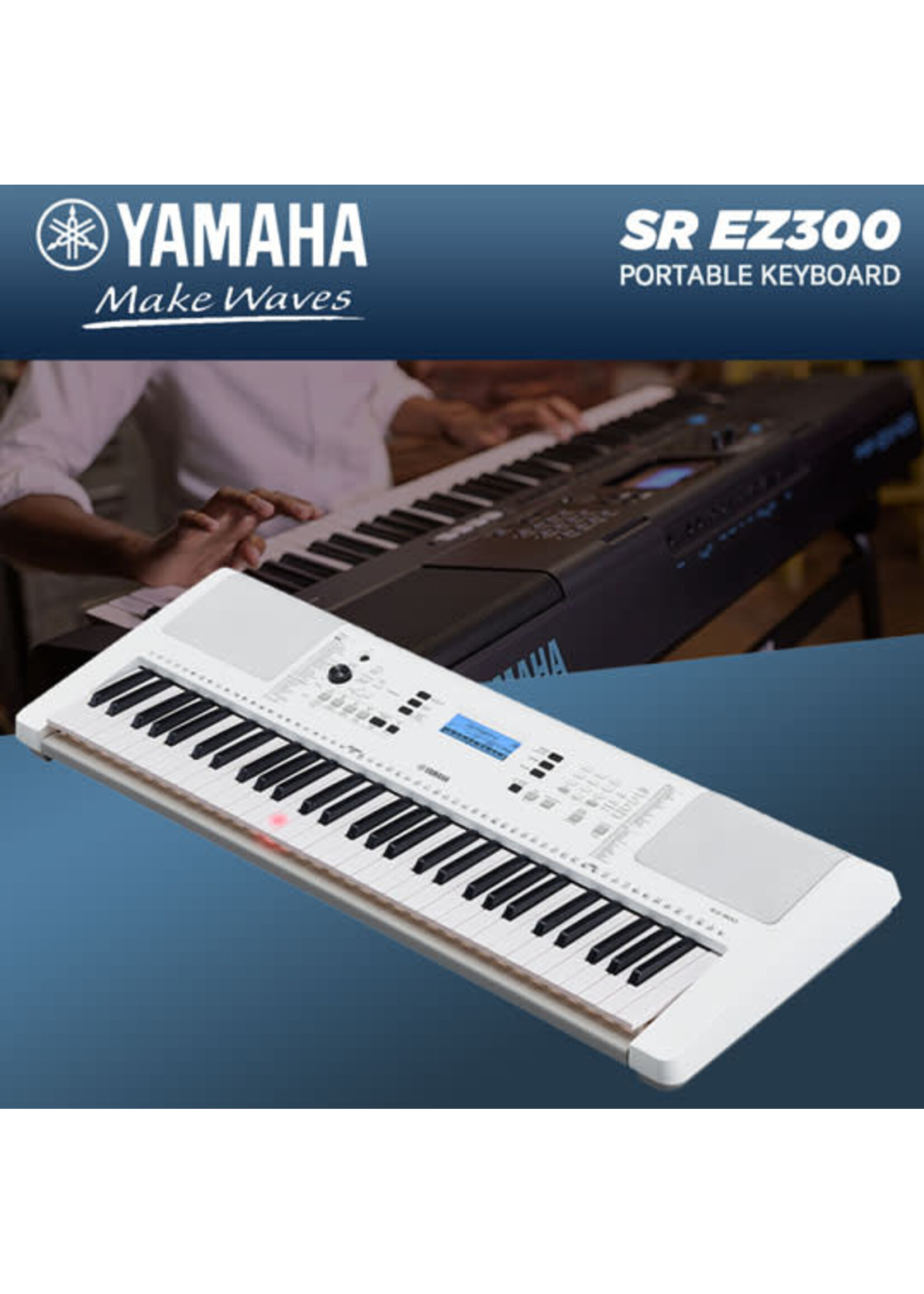 SREZ300 YAMAHA 61 KEYS KEYBOARD WITH LIGHTED KEYS / BEST FOR KIDS