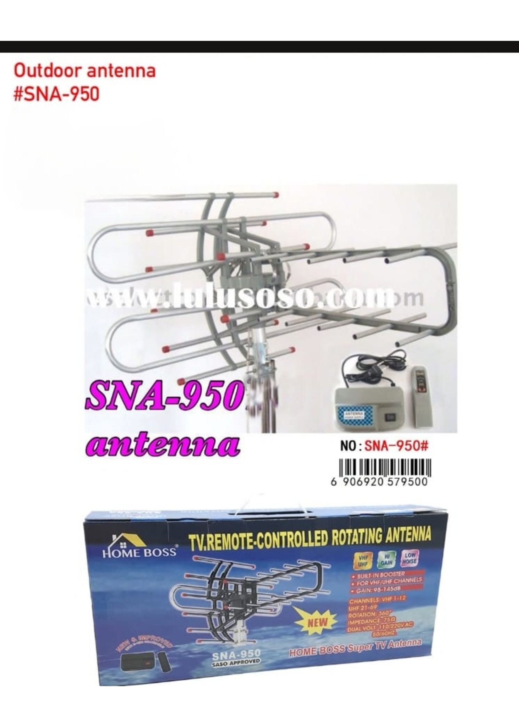 SNA-950 TV REMOTE CONTROLLED ANTENNA