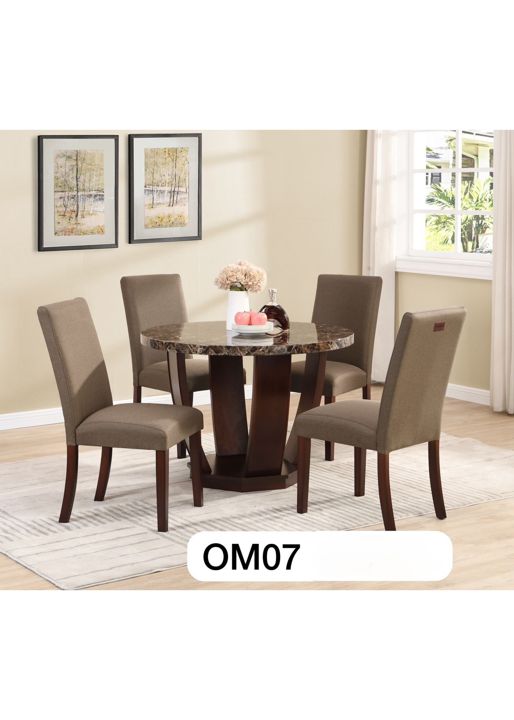 OM07 POSHLEY DINNING SET TABLE