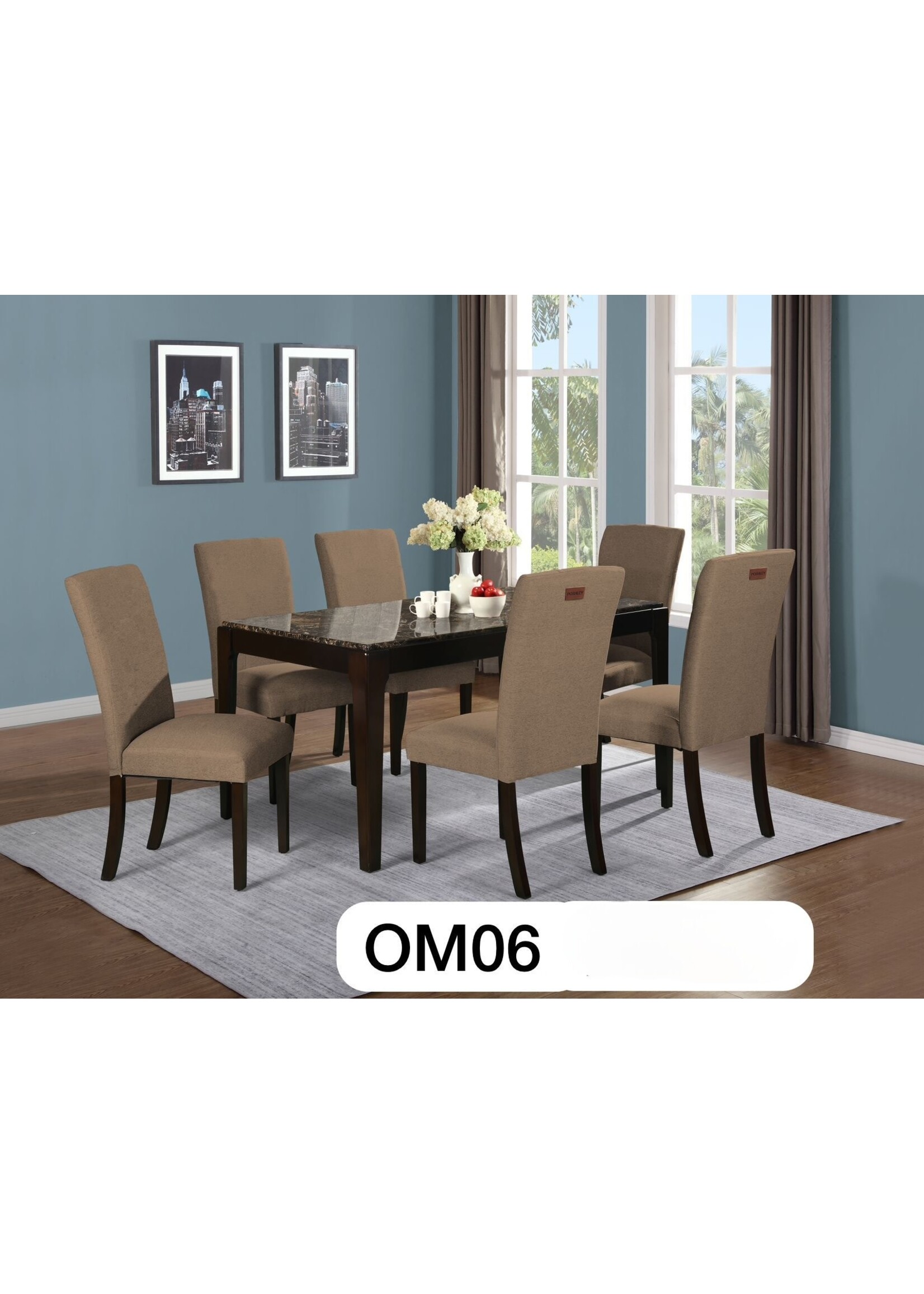 OM06 POSHLEY DINNING TABLE SET