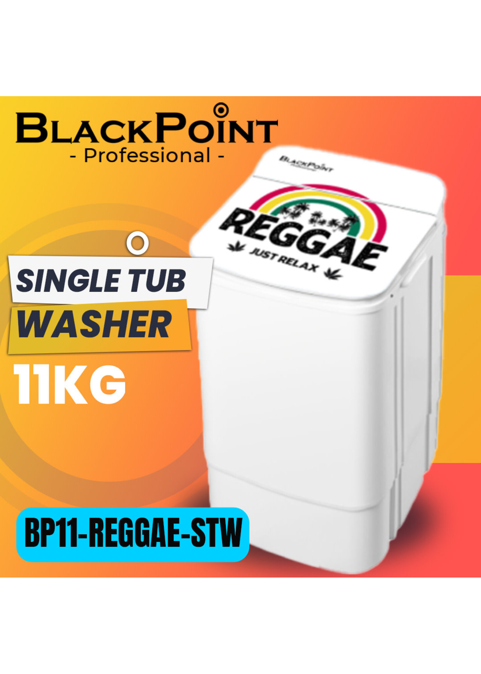 Blackpoint elite BP11-REGGAE-STW BLACKPOINT WASHER--REGGAE -- SINGLE TUB 11KG