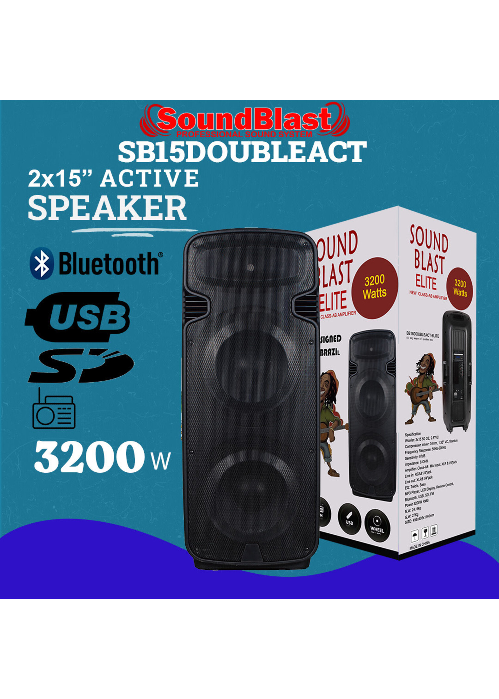 SB15DOUBLEACT-ELITE RASTAMAN 3500 WATTS