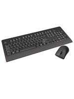 Klip Xtreme - Keyboard and mouse set - English - Wireless - USB - Black - water resistant