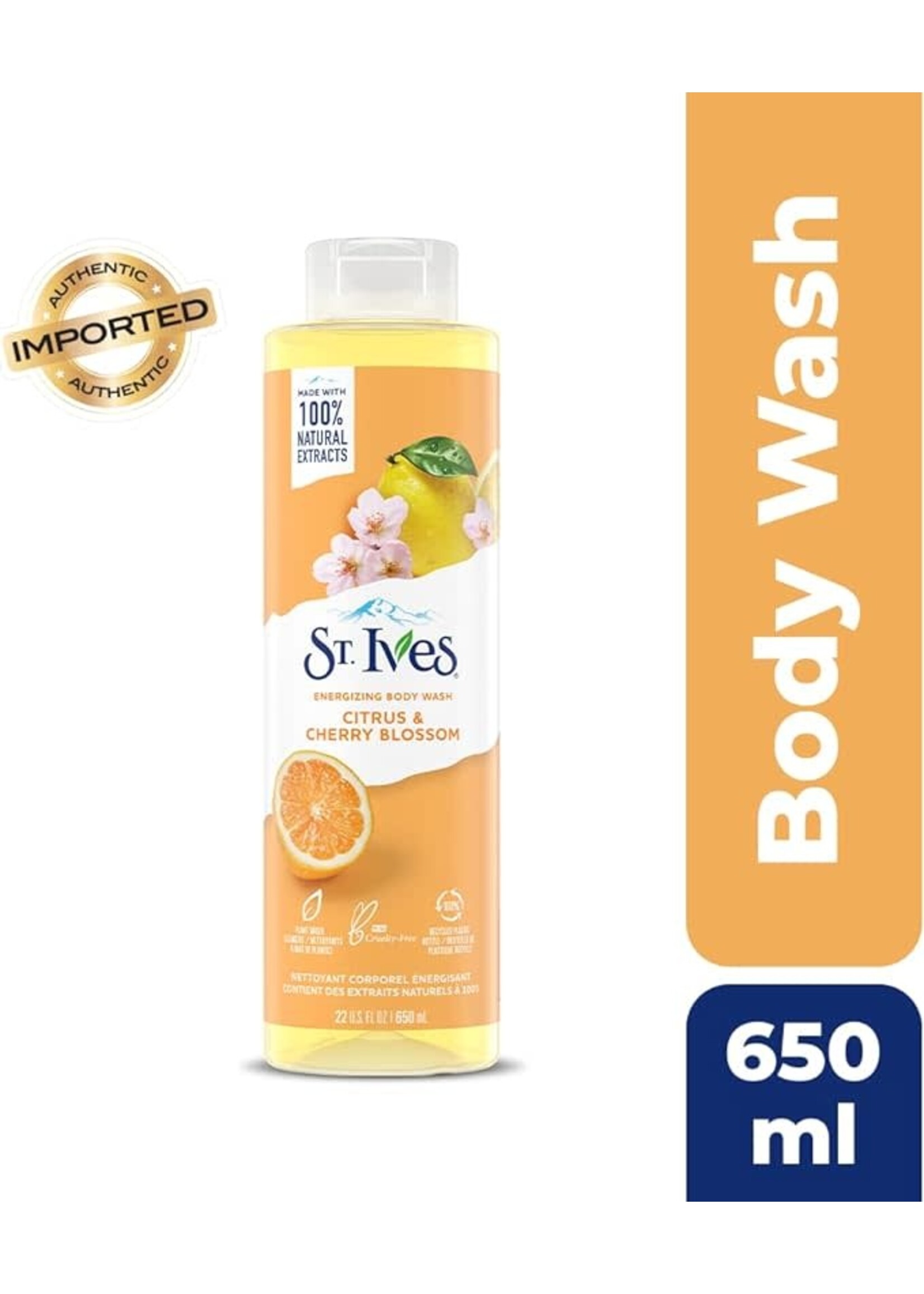 St. Ives ST IVES CITRUS & CHERRY BLOSSOM BODY WASH 22 US FL OZ / 650ML