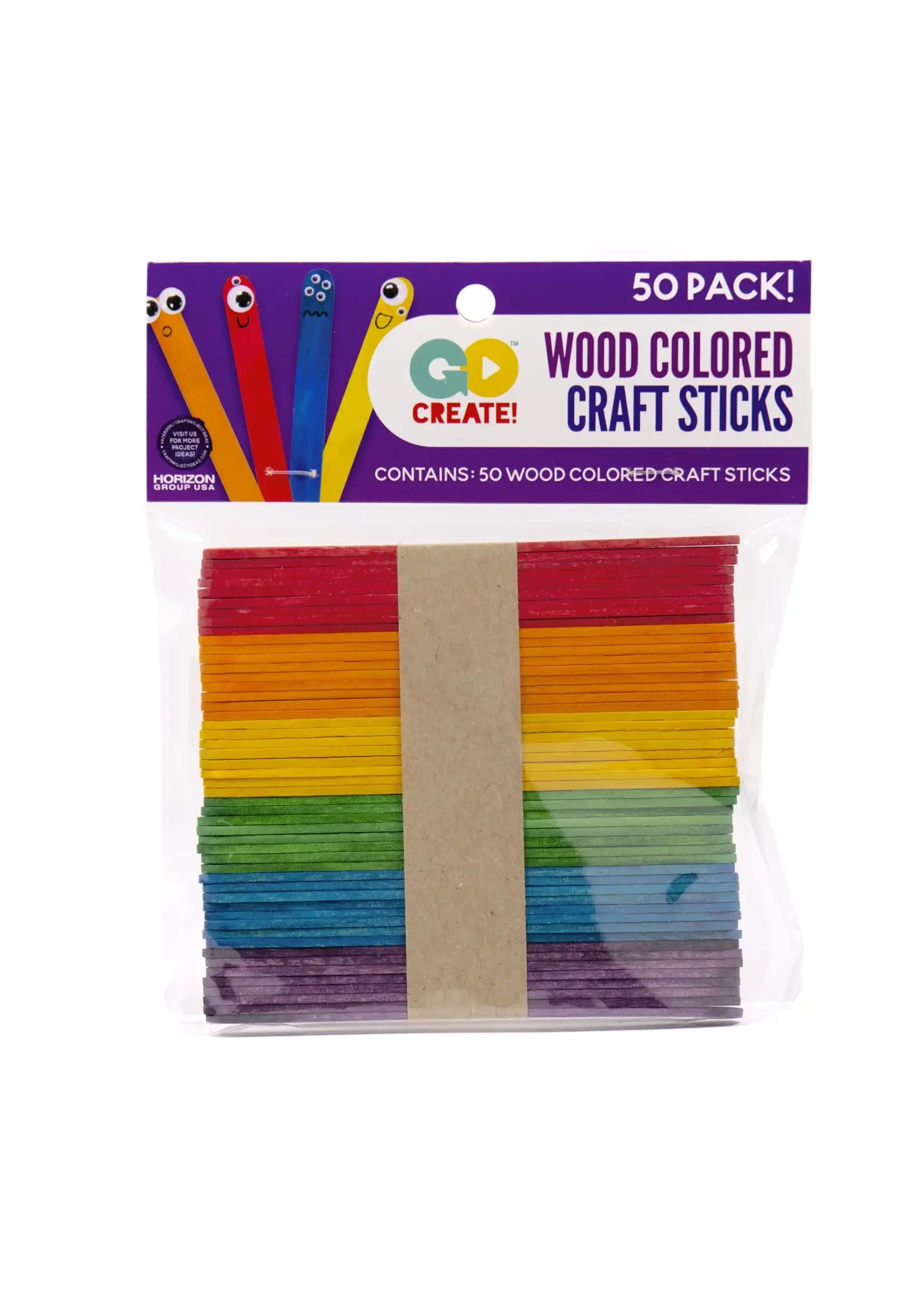 UC5029 A+ HOMEWORK JOMBO COLORED 1 CRAFT STICKS 50CT