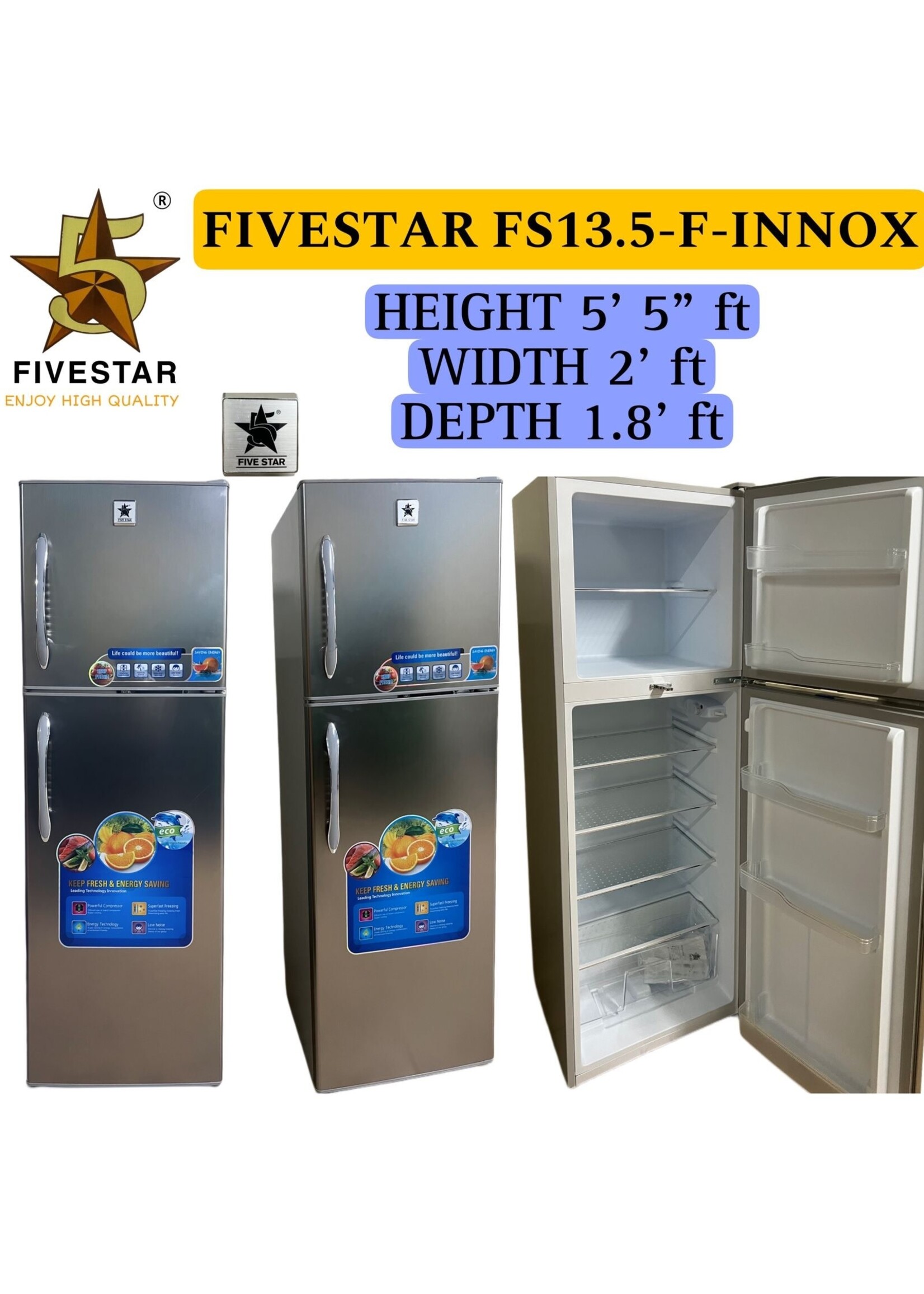 FIVESTAR FS13.5-FROST-IINOX FRIDGE