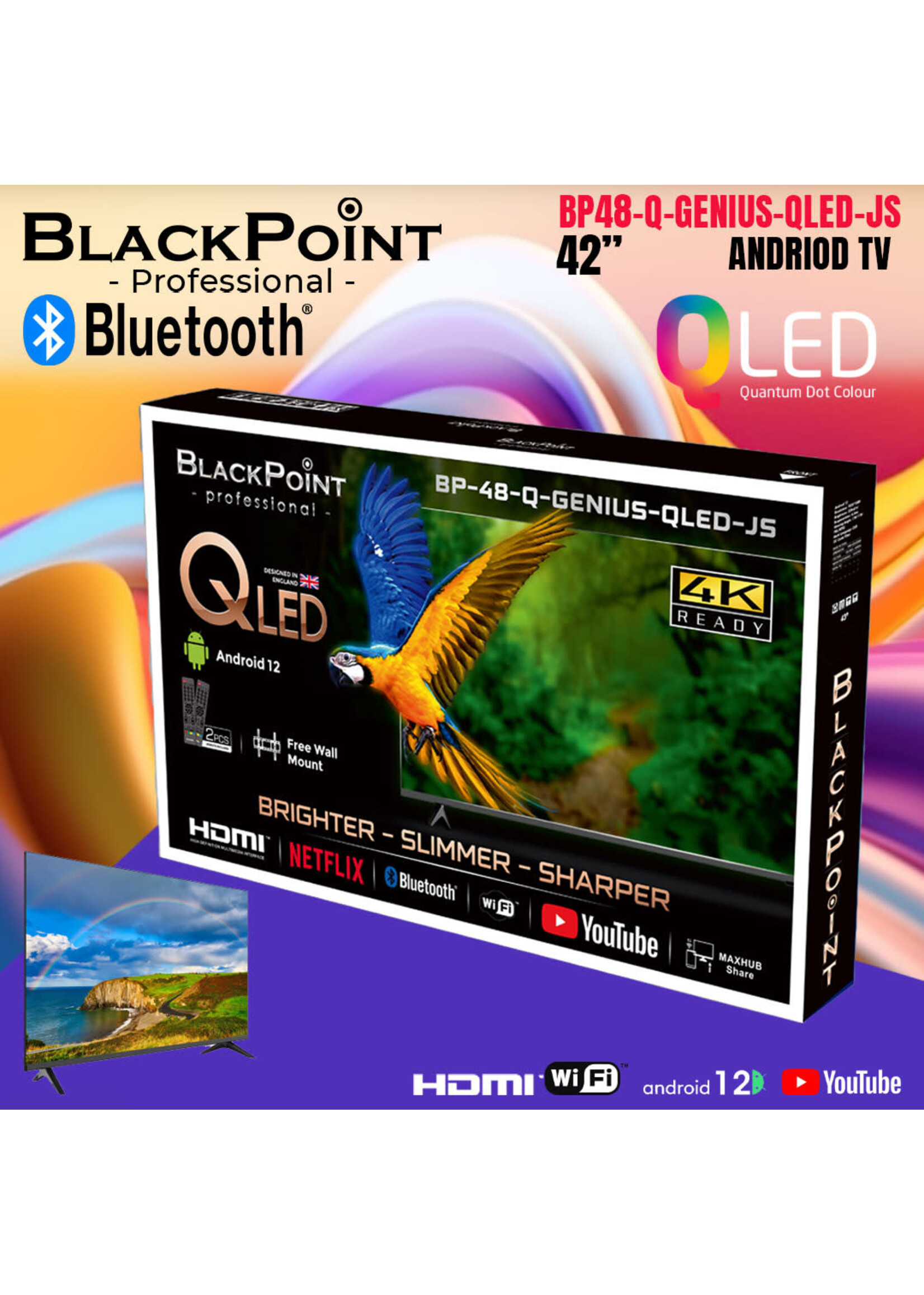 Blackpoint elite BP48-BT-QLED-GENIUS-JS BLACKPOINT -QLED GENIUS MORE EXTRA PIXEL