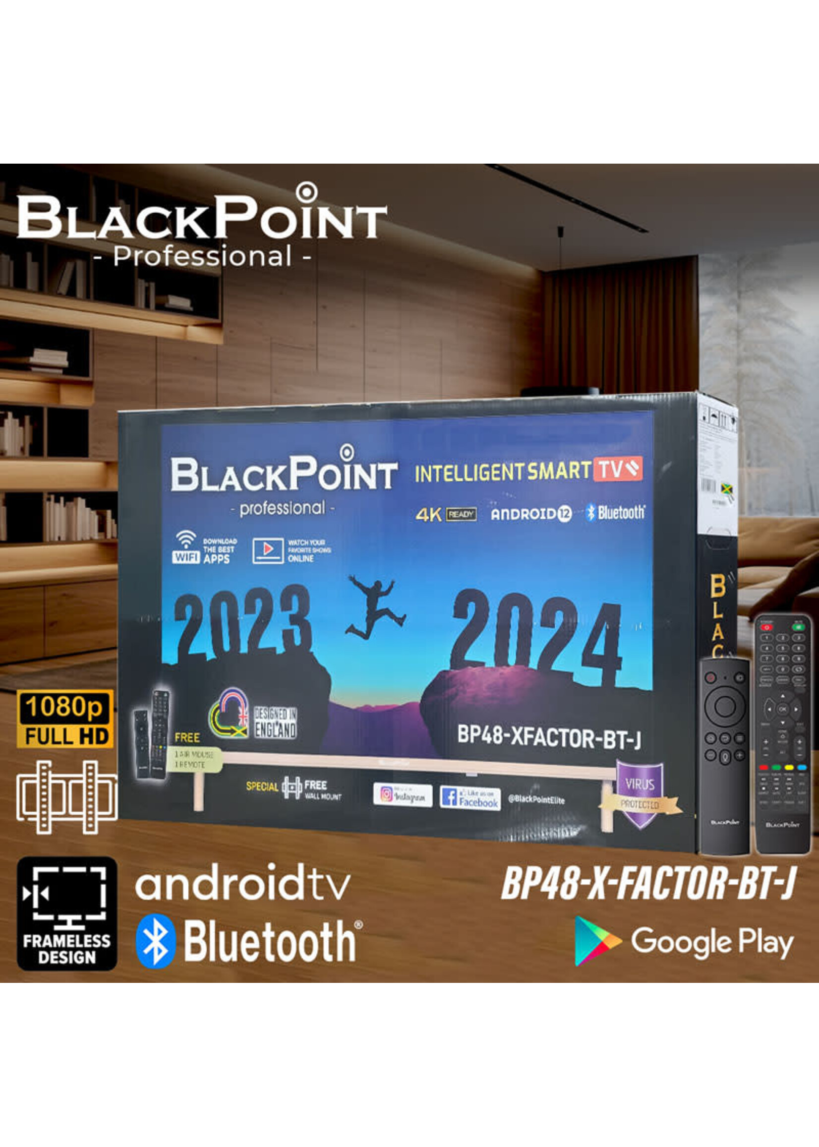 BP48-X FACTOR-BT-J BLACKPOINT X FACTOR + BLUETOOTH + VOICE REMOTE - 4K JVC