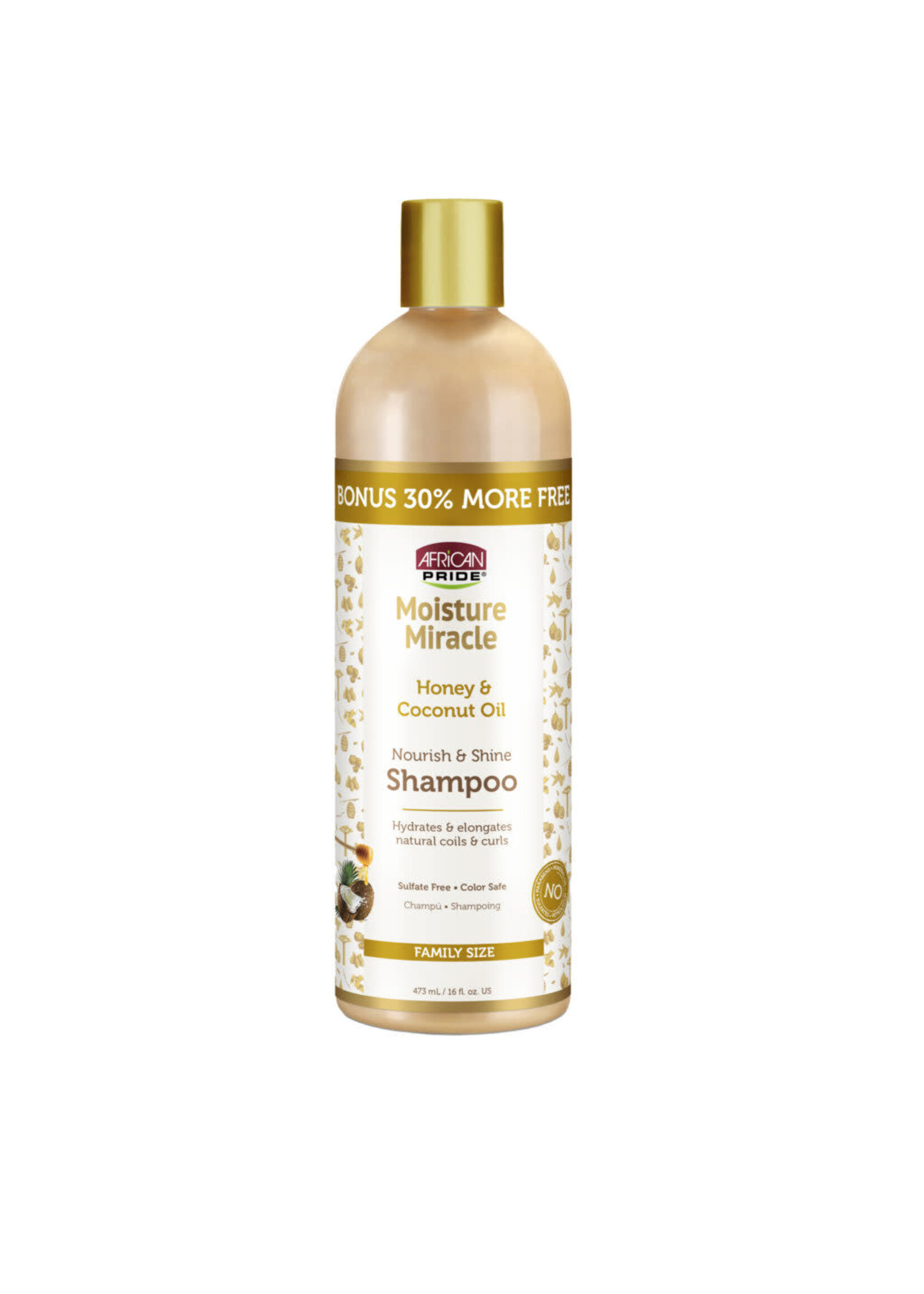 AFRICAN PRIDE AFRICAN PRIDE HONEY & COCONUT OIL SHAMPOO 16 OZ