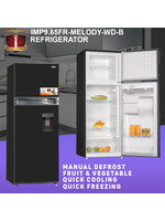 Imperial IMP9.65FR-MELODY-WD-B IMPERIAL WATER DISP FRIDGE-FROST -BLACK -- MELODY