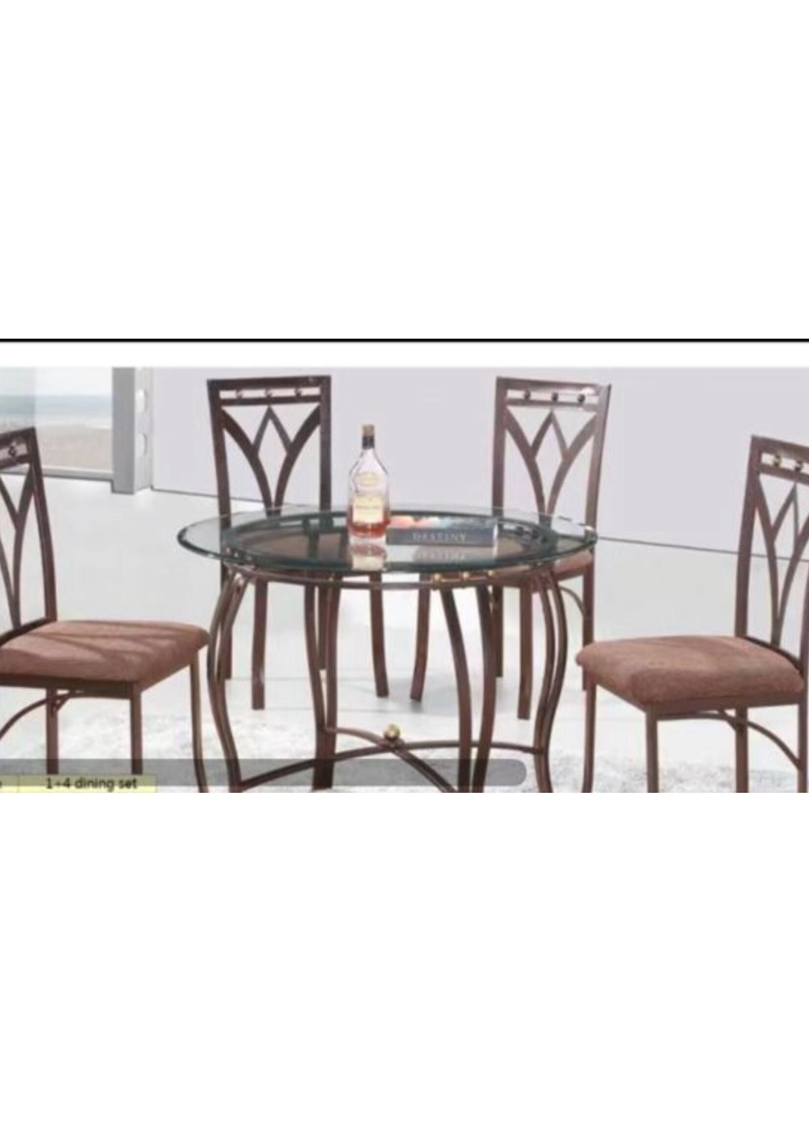 GLASS TOP DINNING 1+4 DMS05