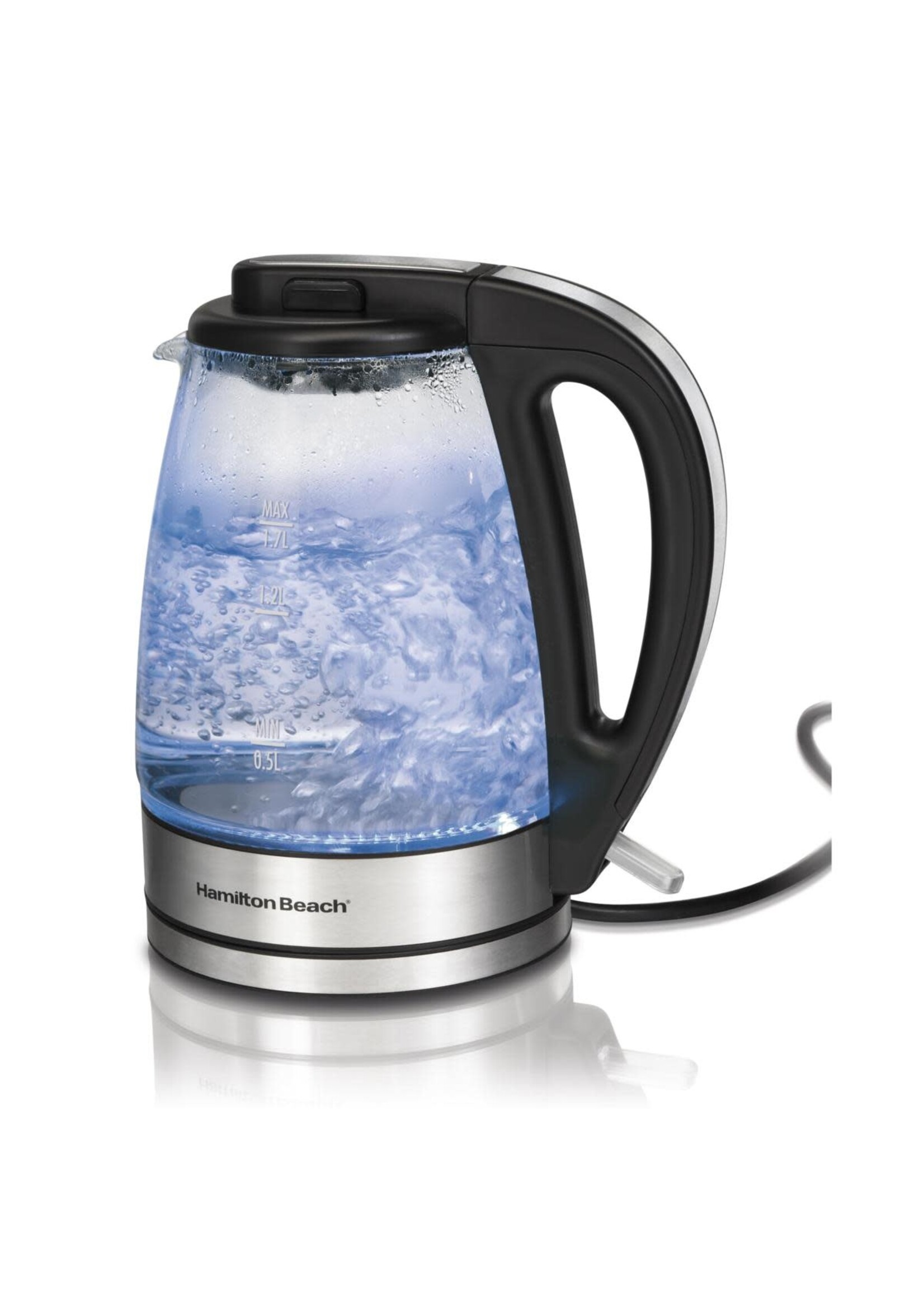 HAMILTON BEACH GLASS ELECTRIC  KETTLE 1.7 40865G