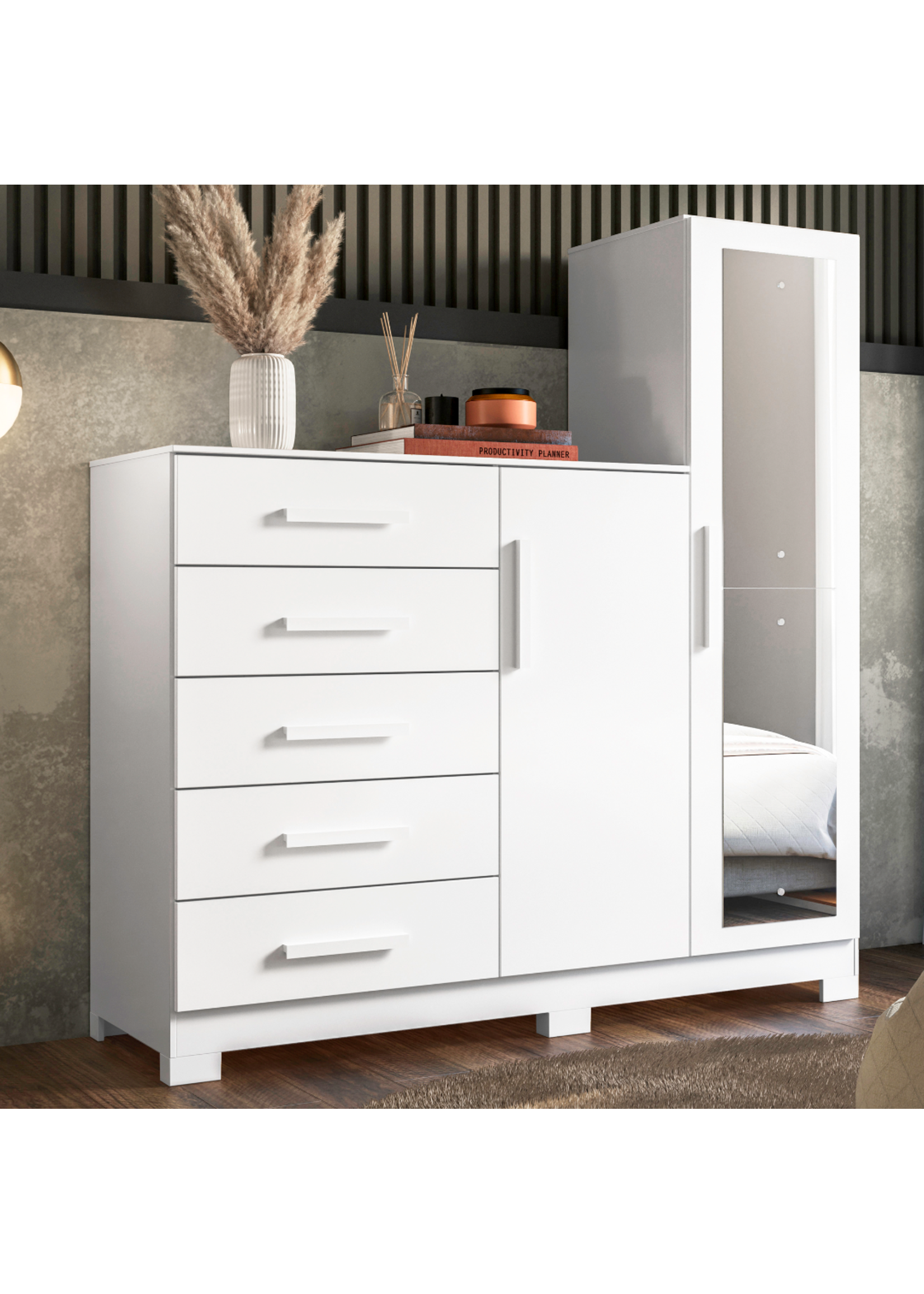 ALBATROZ ALBATROZ 22865-FONTANA-NAT/TIT -DRESSER WHITE