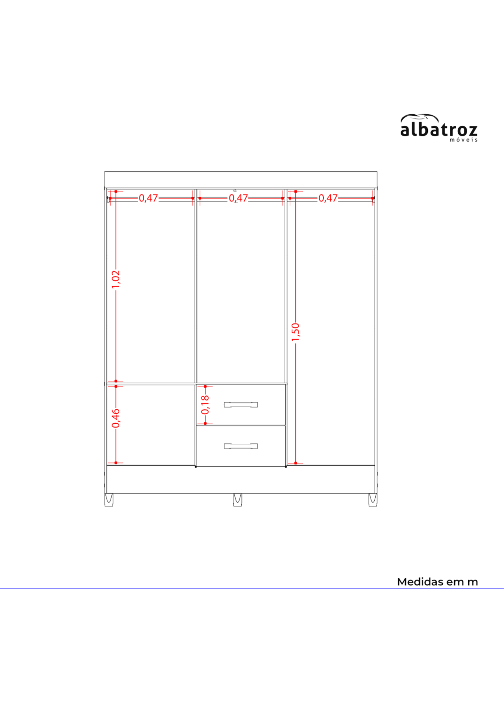 ALBATROZ 23416-COCOA-MOBI-CARPEL-WARDROBE