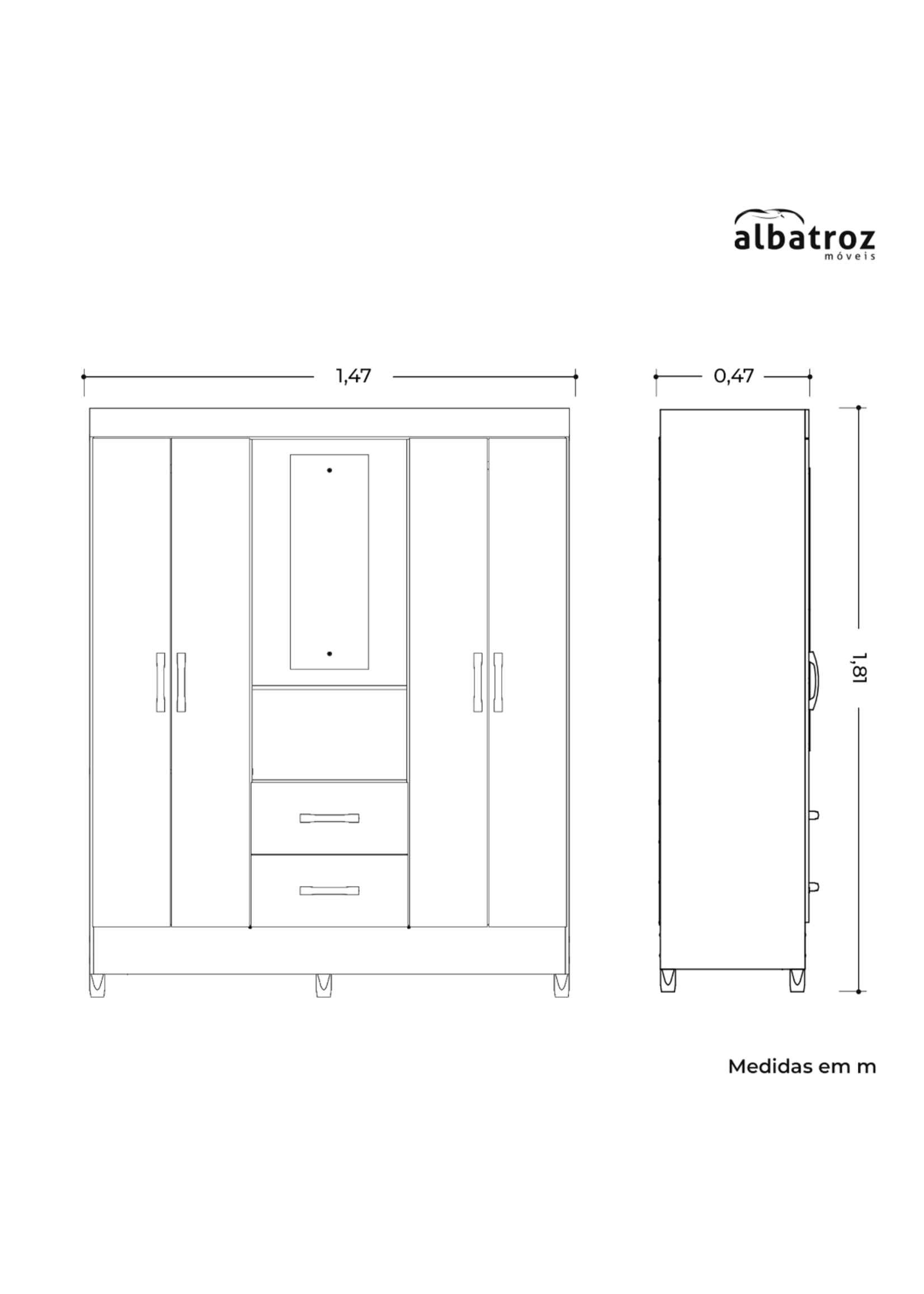 ALBATROZ 23416-COCOA-MOBI-CARPEL-WARDROBE