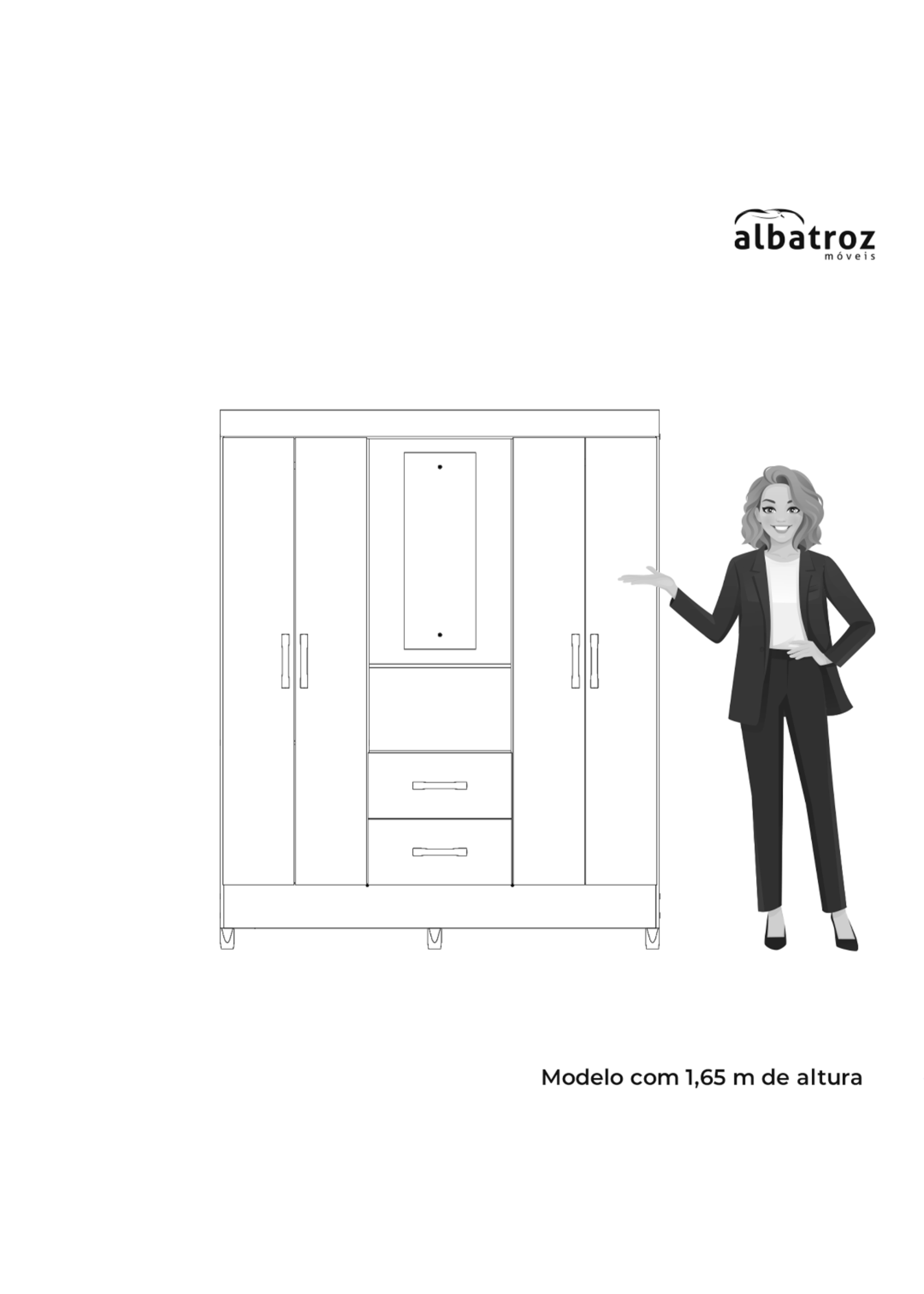 ALBATROZ 23416-COCOA-MOBI-CARPEL-WARDROBE