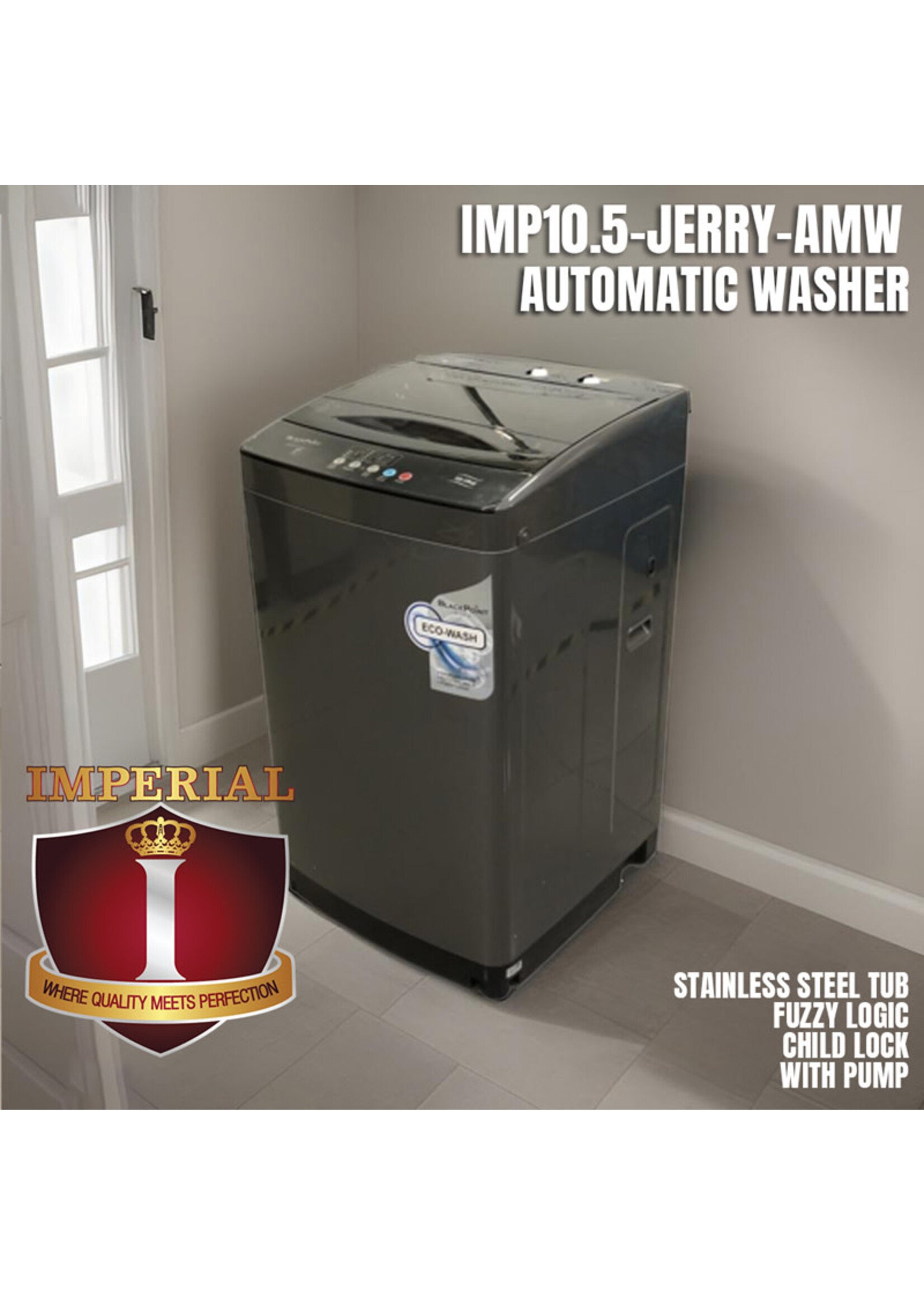 Imperial IMP10.5-JERRY-AMW8 IMPERIAL WASHER - AUTOMATIC -- JERRY -- 11 KG -- STEEL