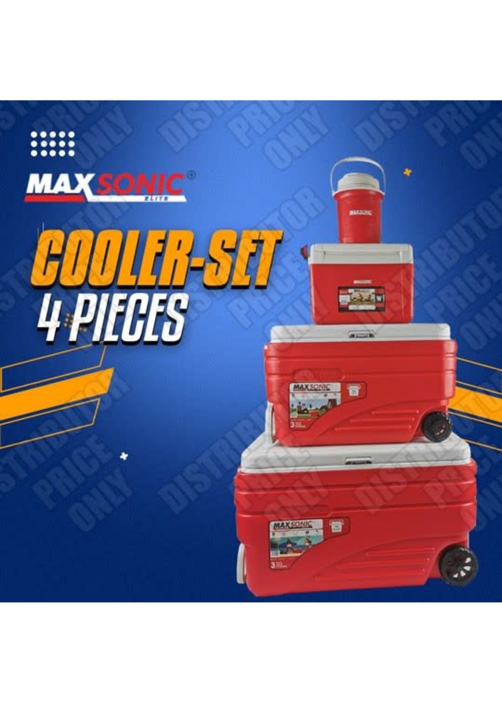 MAXONICS MAXONICS DRINKS COOLER & IGLOO-- SET OF 4