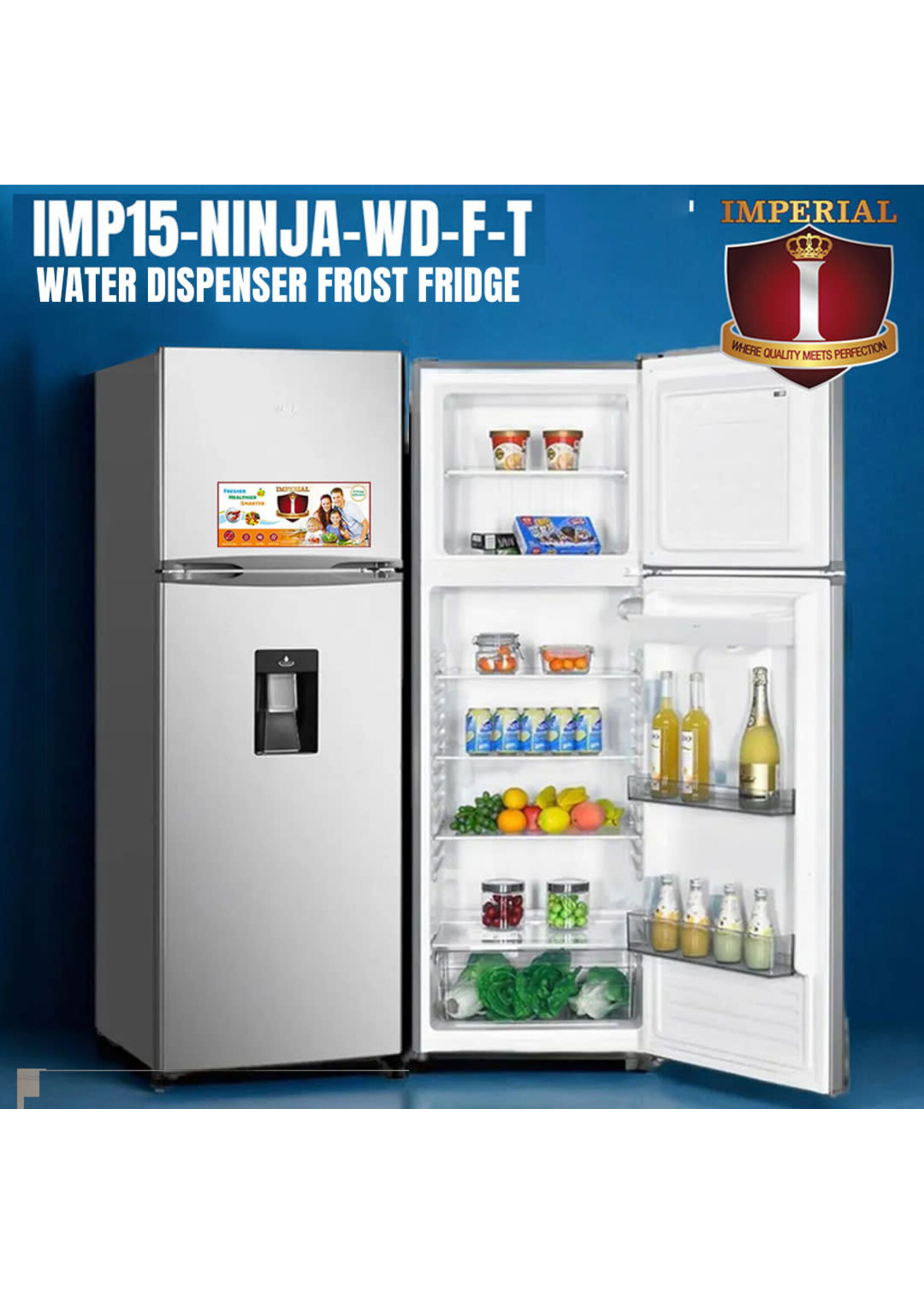 Imperial IMP15-NINJA-WD-F-T IMPERIAL -- FROST -- INOX -- NINJA -- WATER DISP FRIDGE