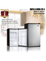 Imperial IMP4.5-BOBO-FR-S HOTEL IMPERIAL HOTEL FRIDGE -- BOBO -- LOCK & KEY -- FROST -- SILVER